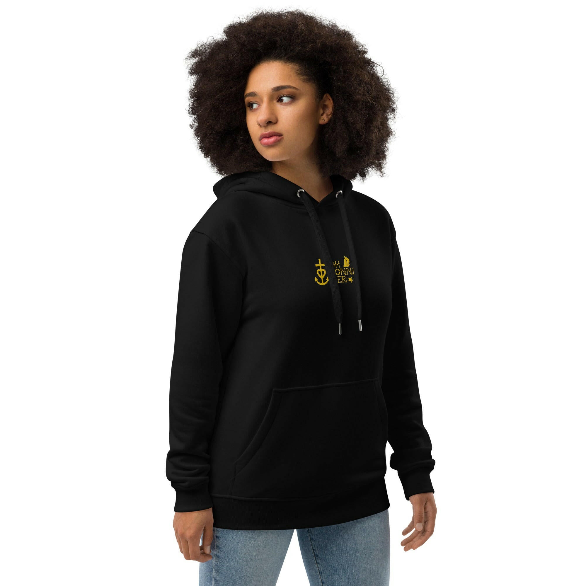 Premium eco hoodie Oh Bonne Mer 2 small embroided pattern on front