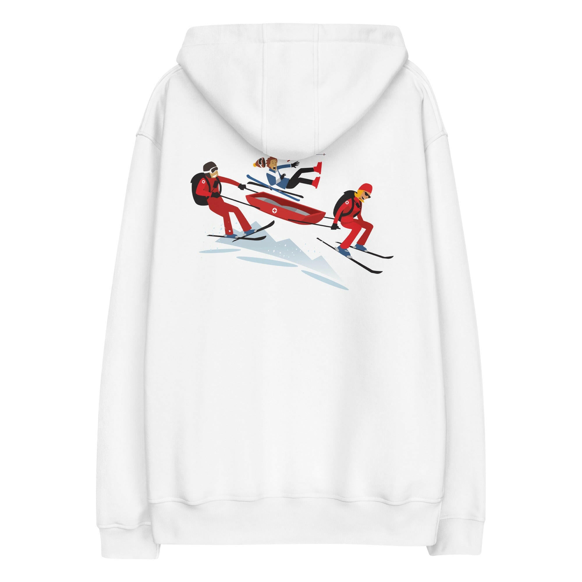 Premium eco hoodie Which skier are you? Ski Patrol (front & back)