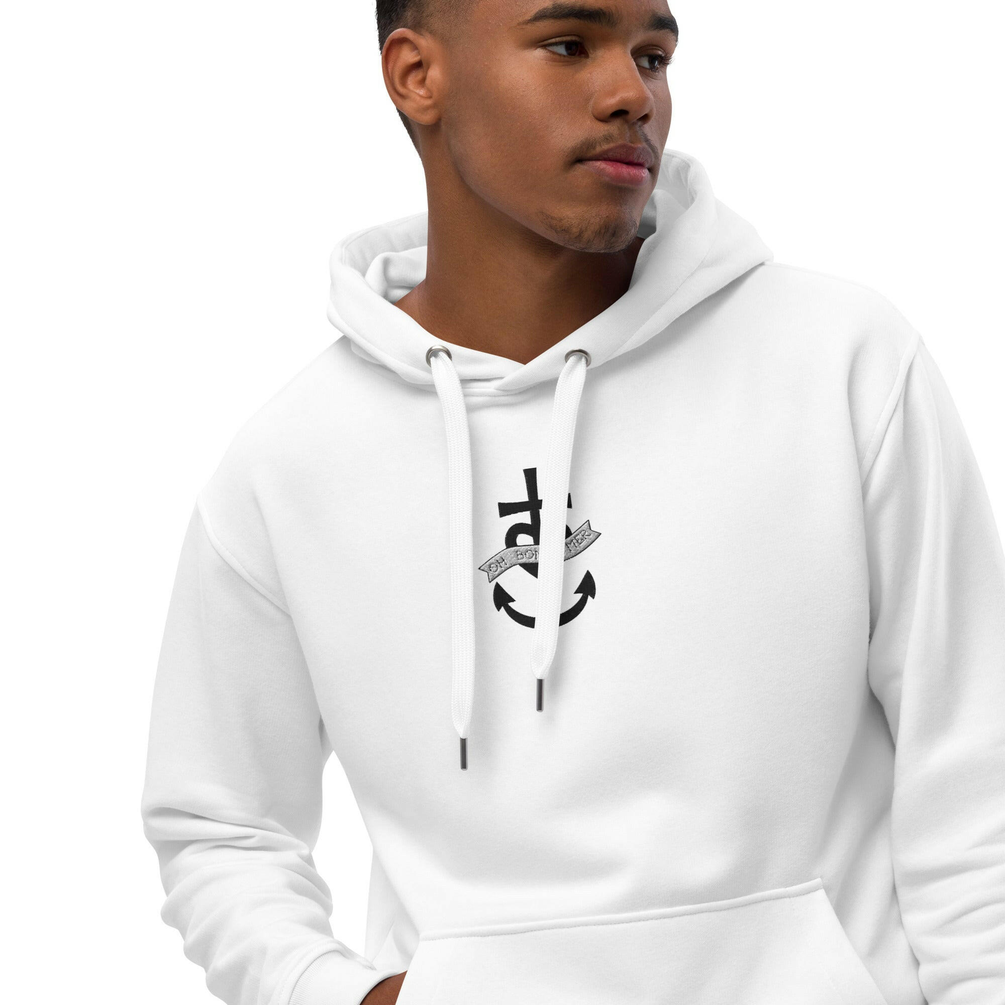Premium eco hoodie Oh Bonne Mer 1 small embroided pattern on front