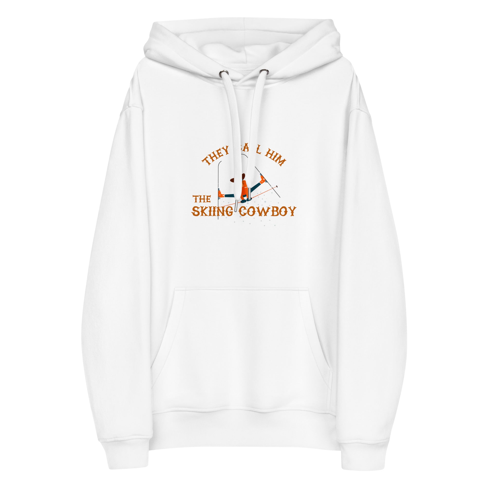 Premium eco hoodie The Skiing Cowboy