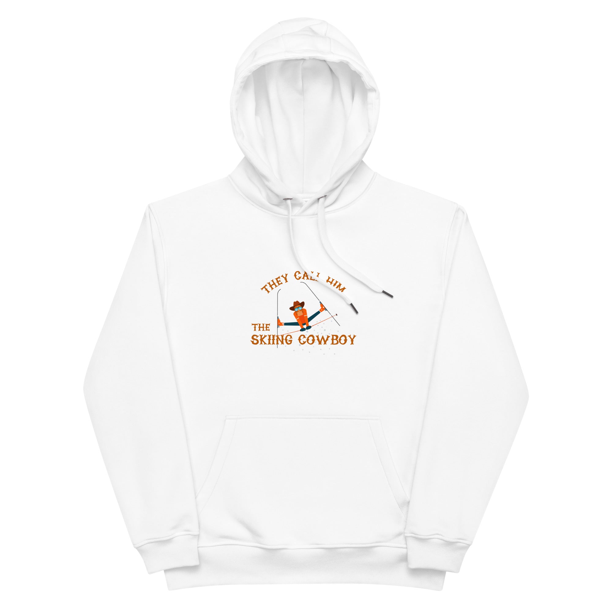 Premium eco hoodie The Skiing Cowboy