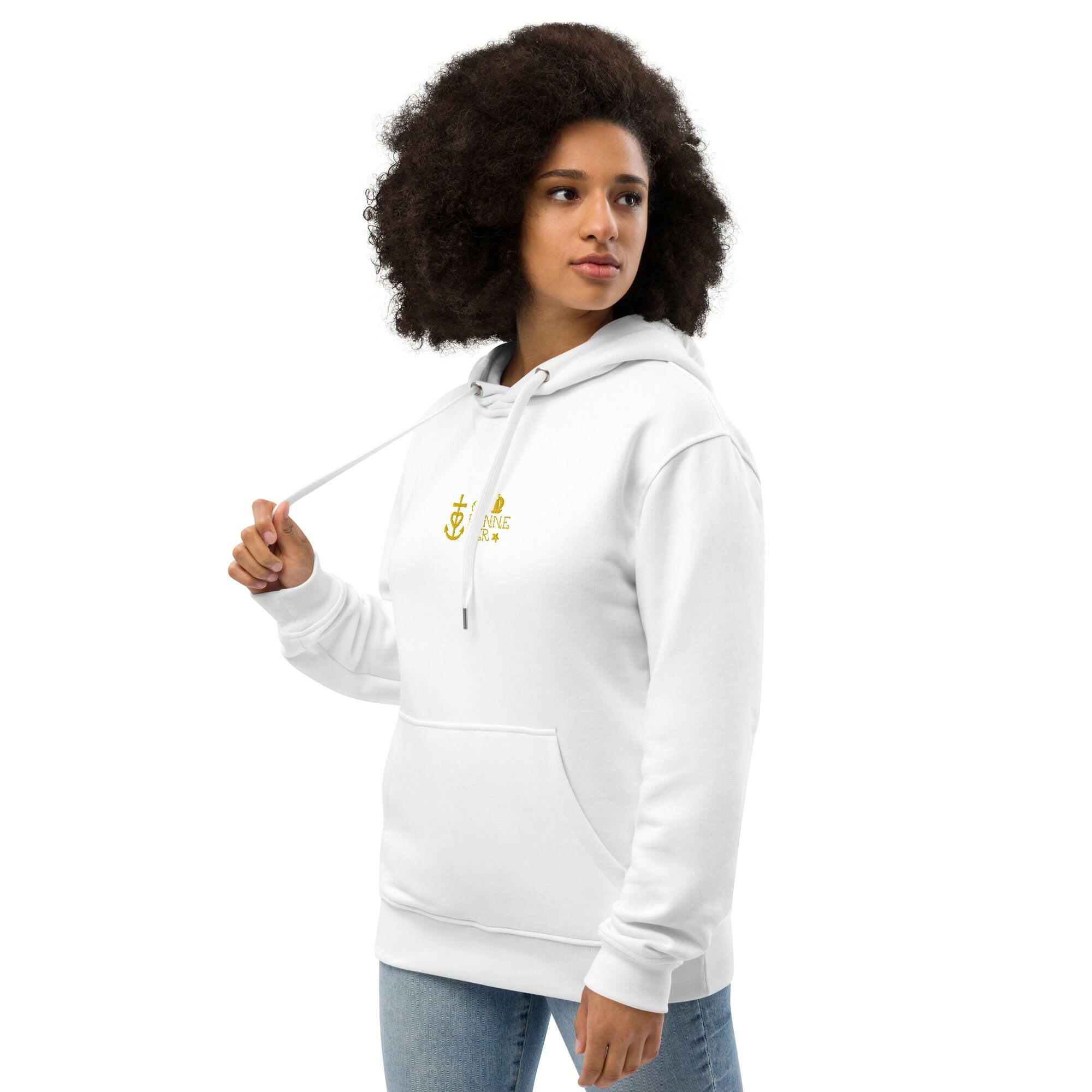 Premium eco hoodie Oh Bonne Mer 2 small embroided pattern on front