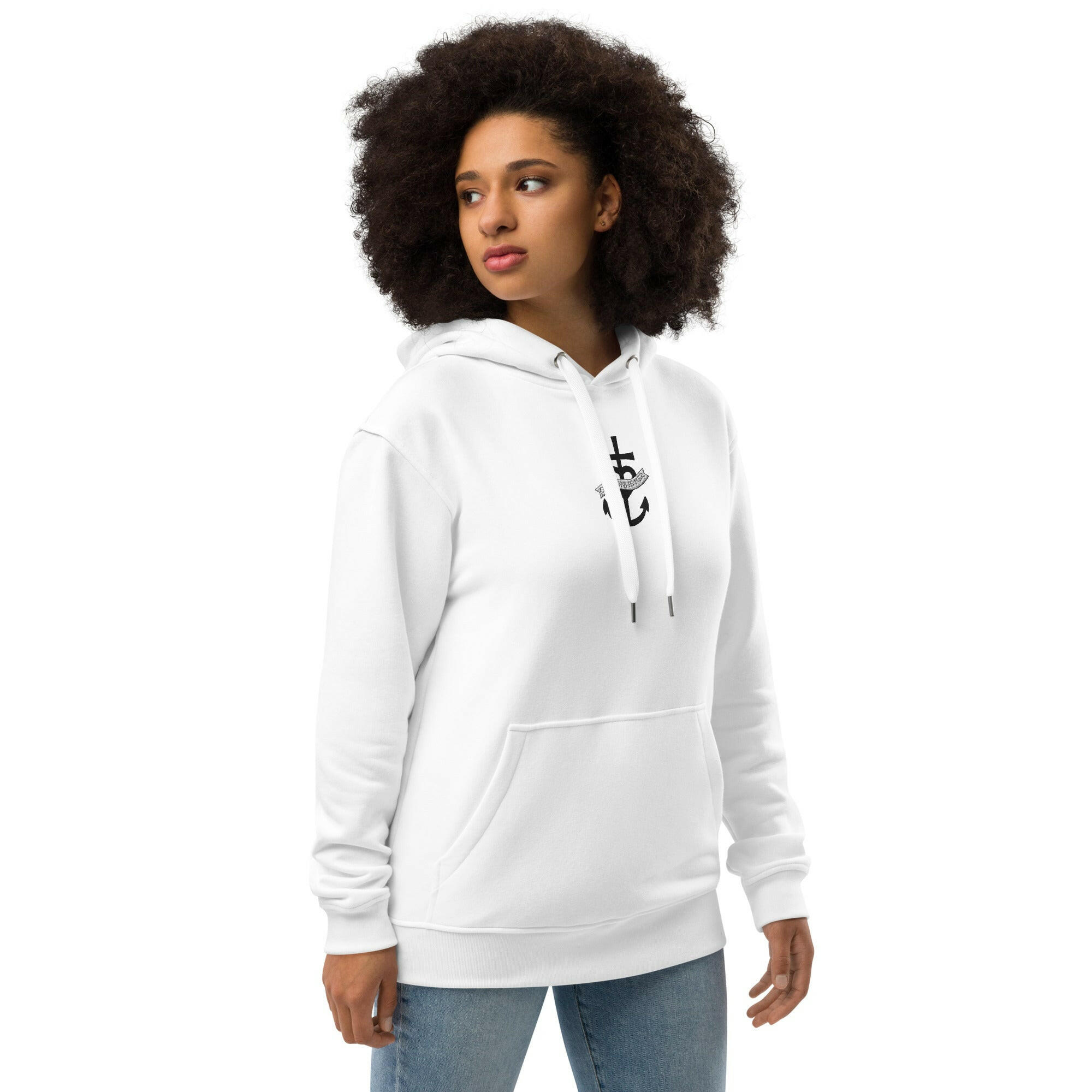 Premium eco hoodie Oh Bonne Mer 1 small embroided pattern on front