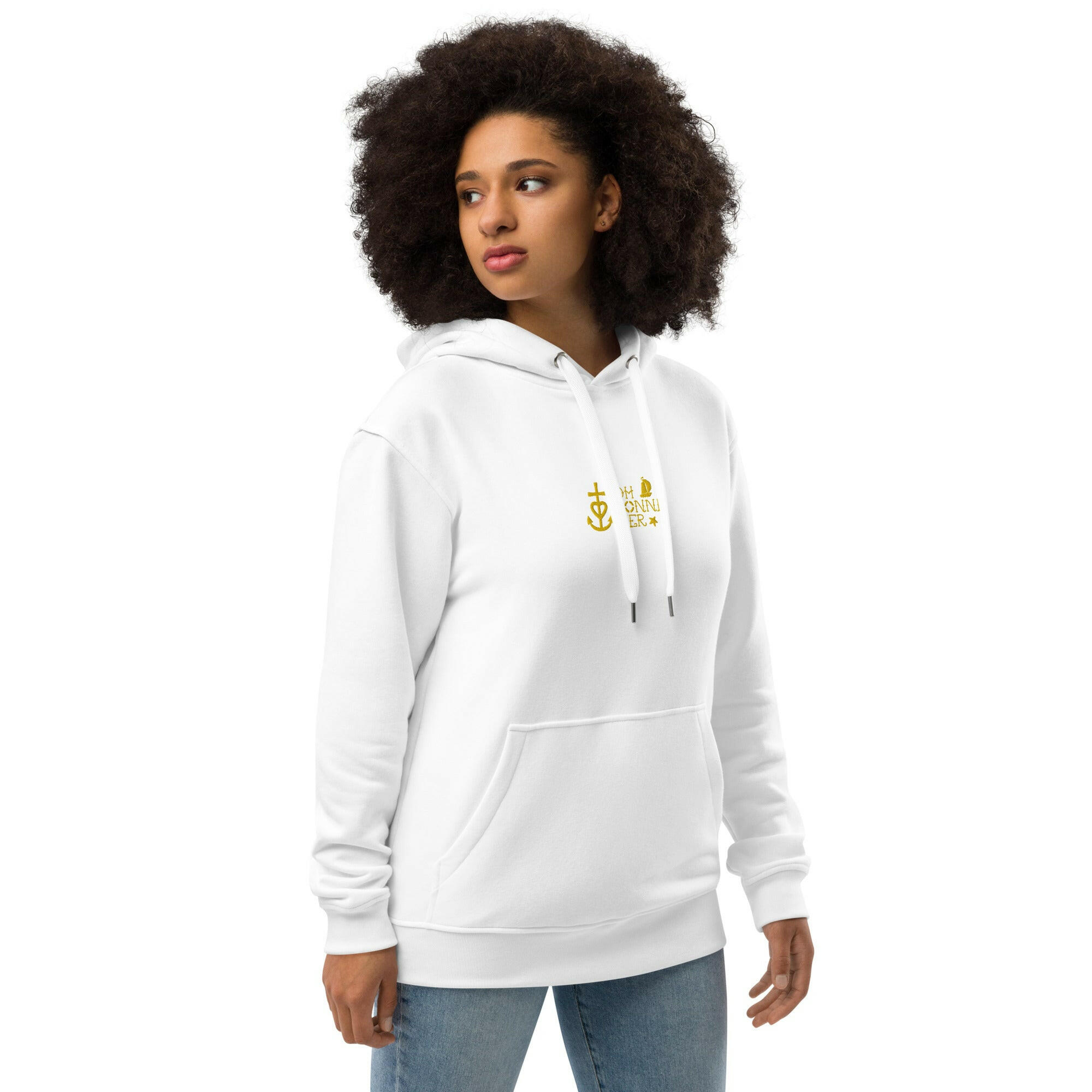 Premium eco hoodie Oh Bonne Mer 2 small embroided pattern on front