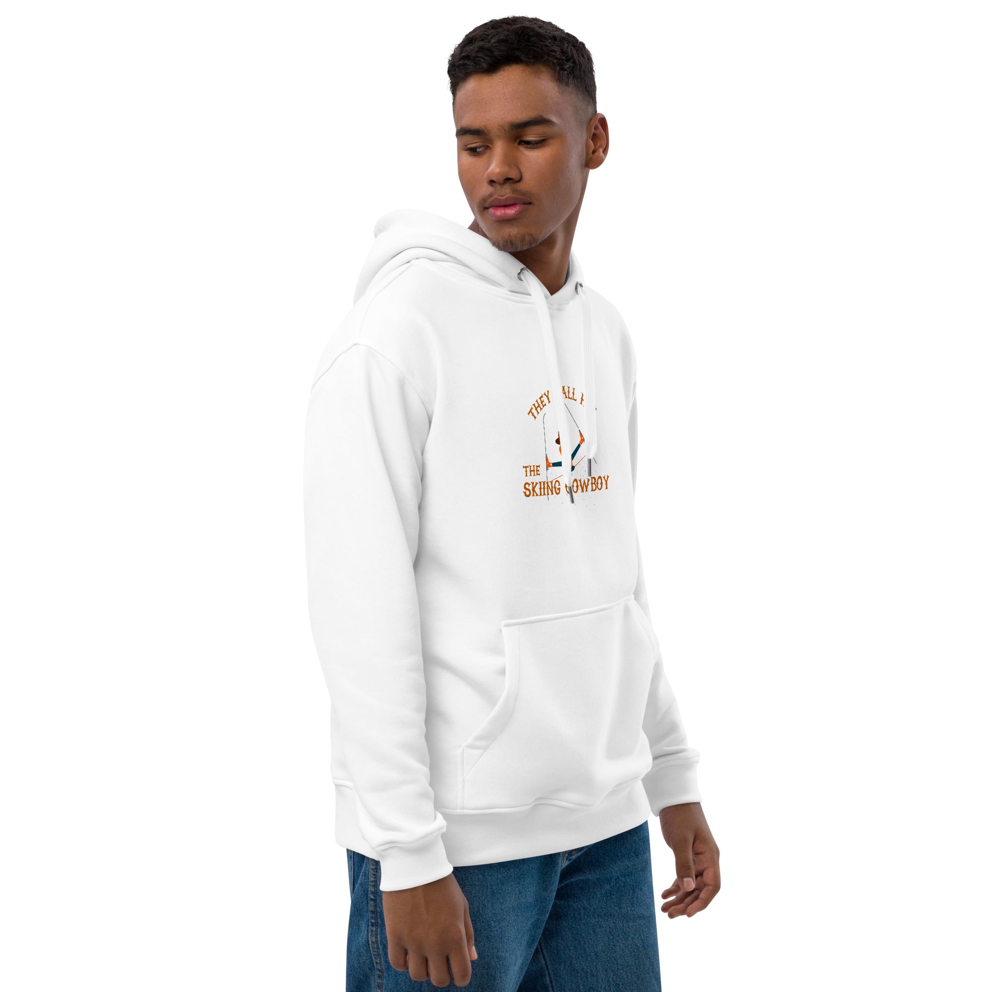 Premium eco hoodie The Skiing Cowboy