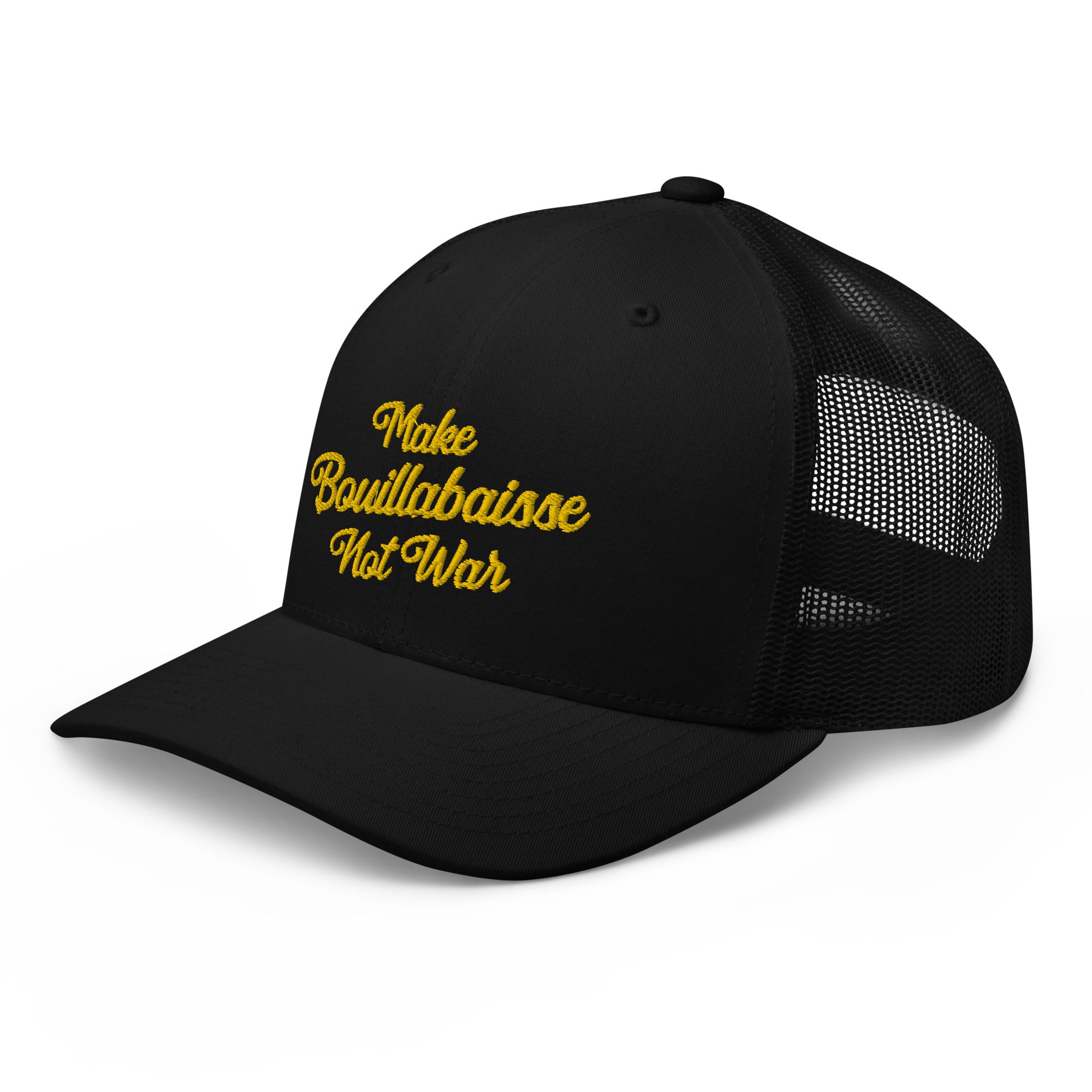 Retro Trucker Cap Make Bouillabaisse Not War