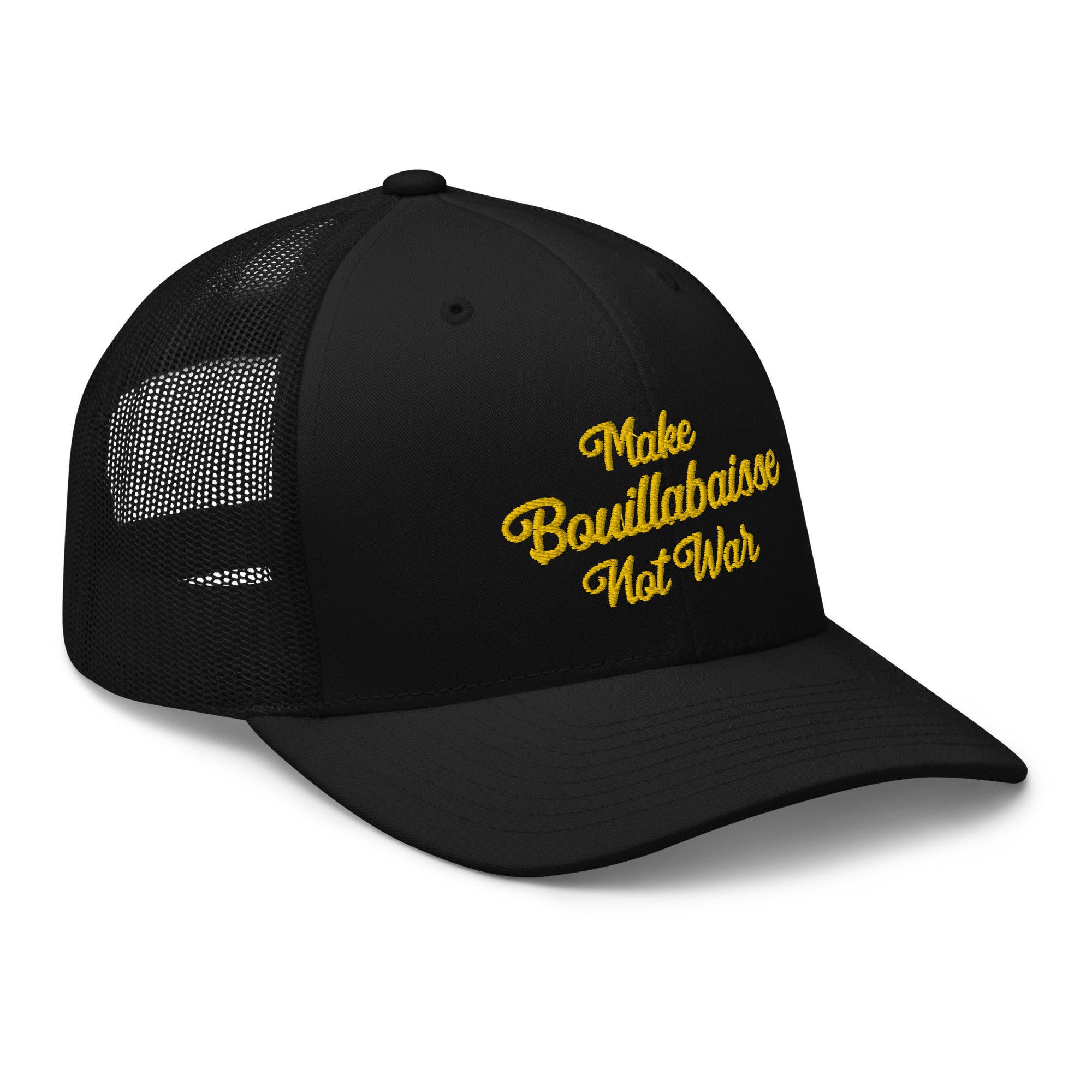 Casquette trucker rétro Make Bouillabaisse Not War