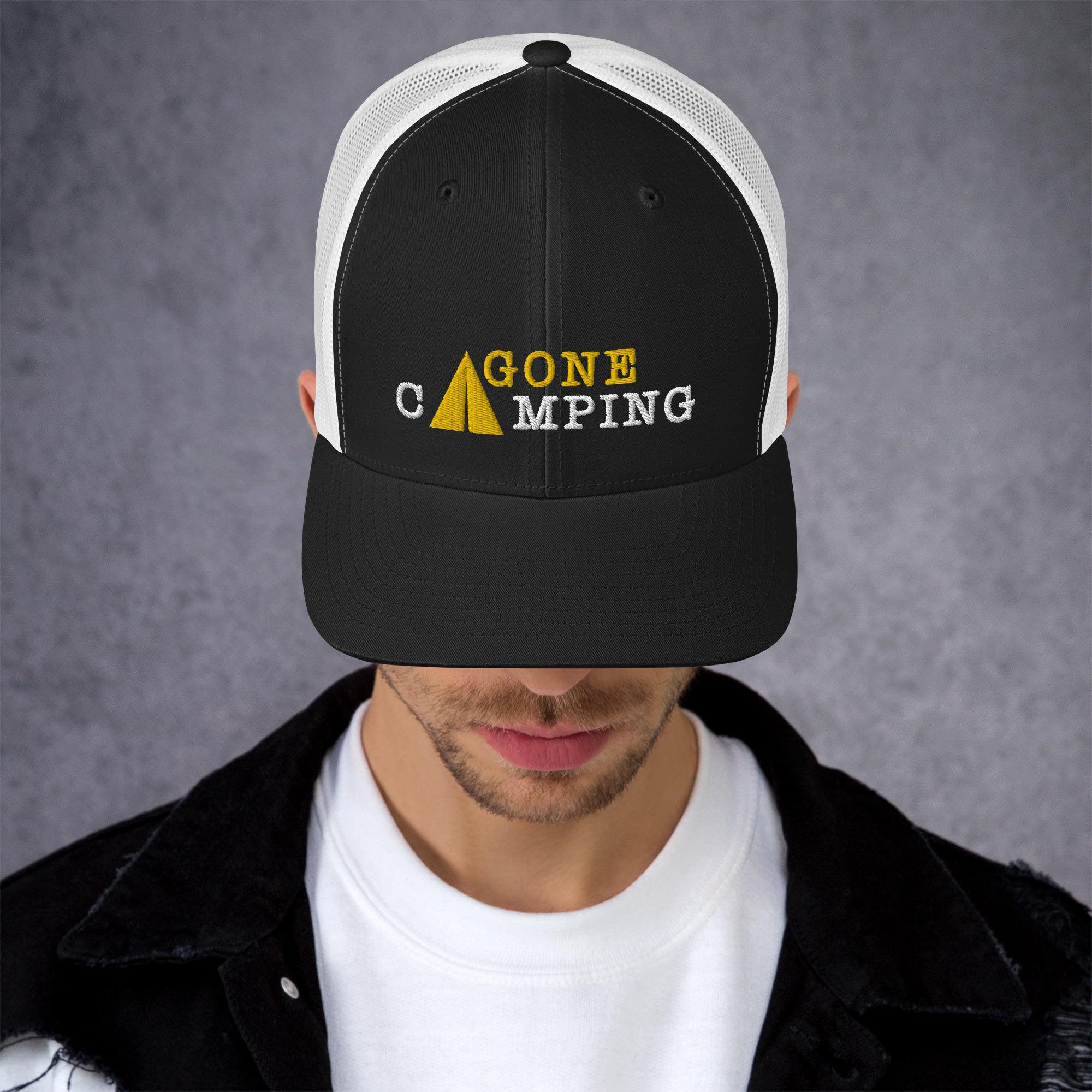 Casquette trucker rétro bicolore Gone Camping