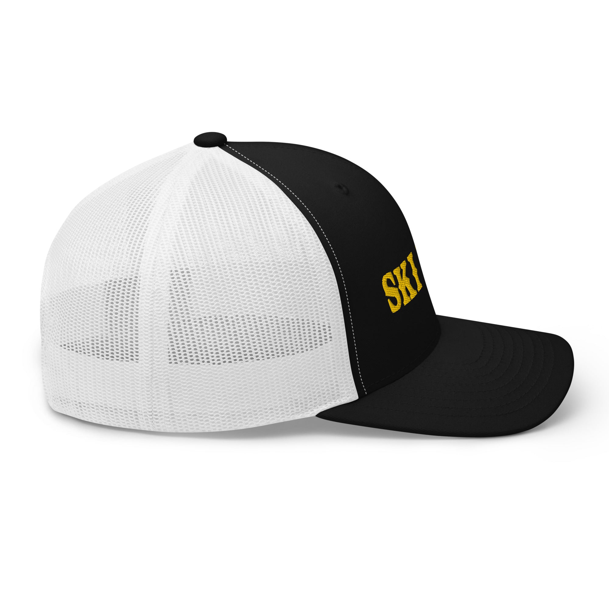 Two-Tone Retro Trucker Cap Ski Bum Gold