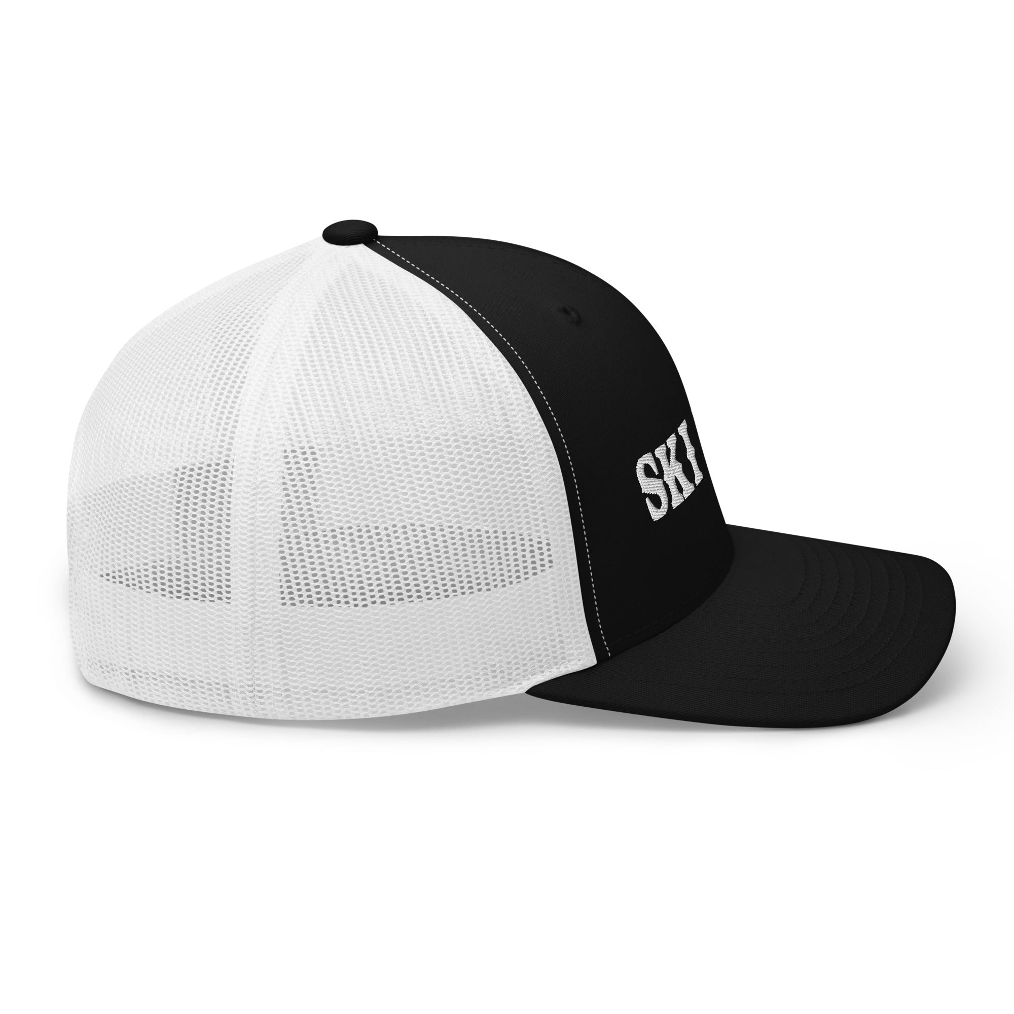 Casquette trucker rétro bicolore Ski Bum White