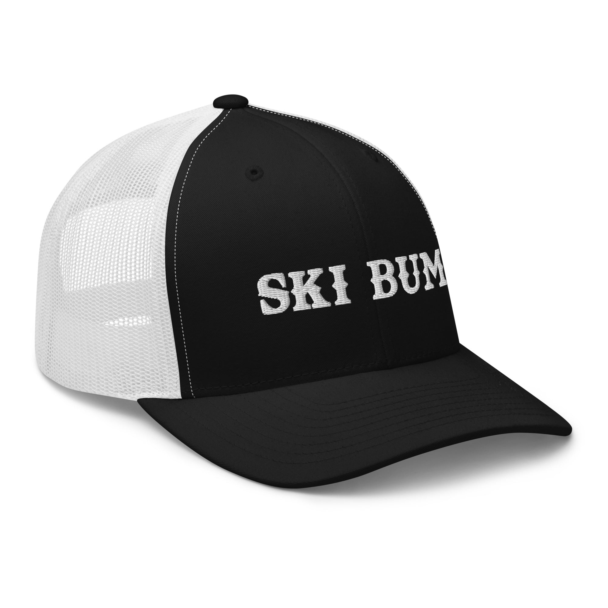 Casquette trucker rétro bicolore Ski Bum White