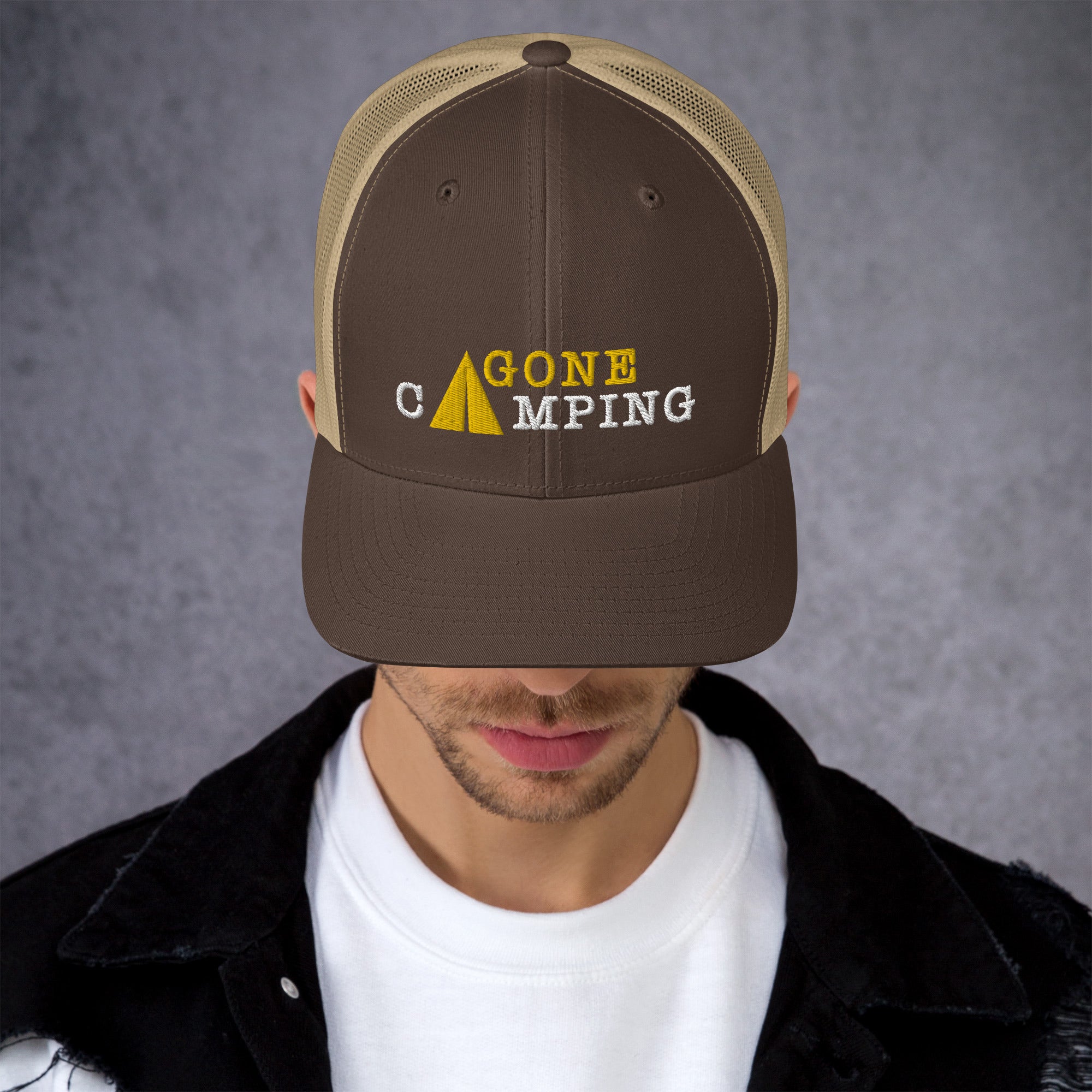 Casquette trucker rétro bicolore Gone Camping