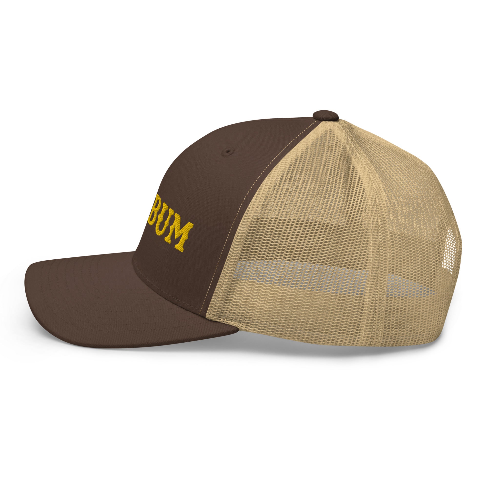 Two-Tone Retro Trucker Cap Ski Bum Gold