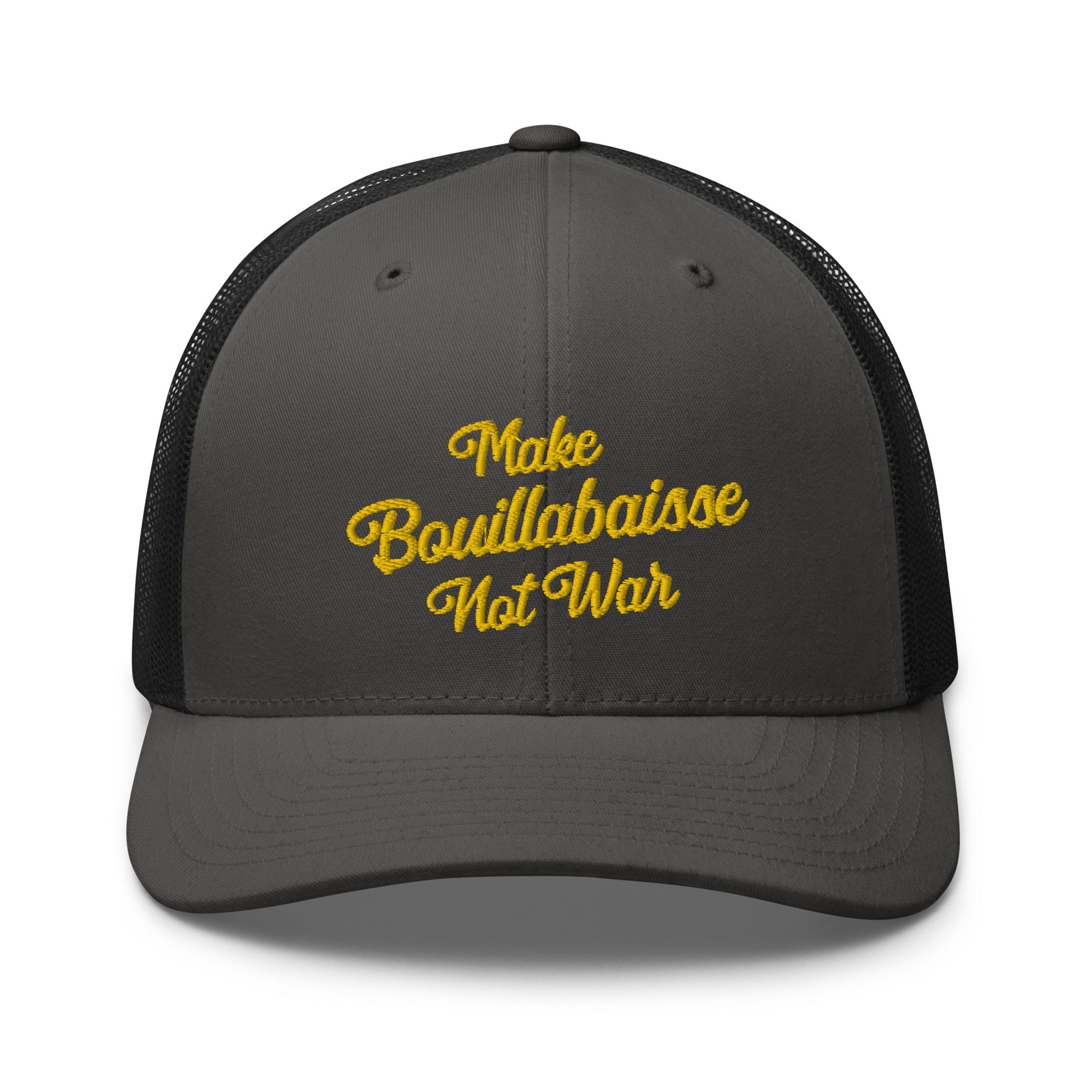 Casquette trucker rétro bicolore Make Bouillabaisse Not War