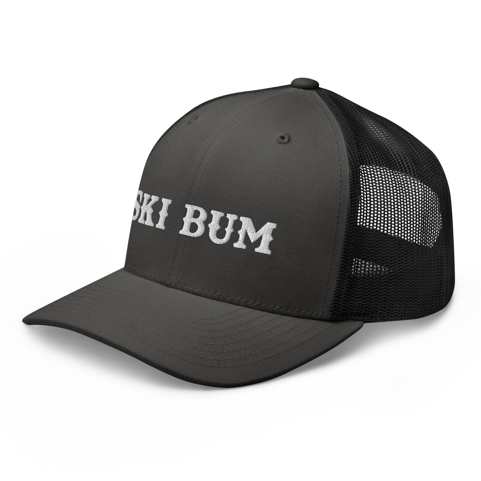 Two-Tone Retro Trucker Cap Ski Bum White