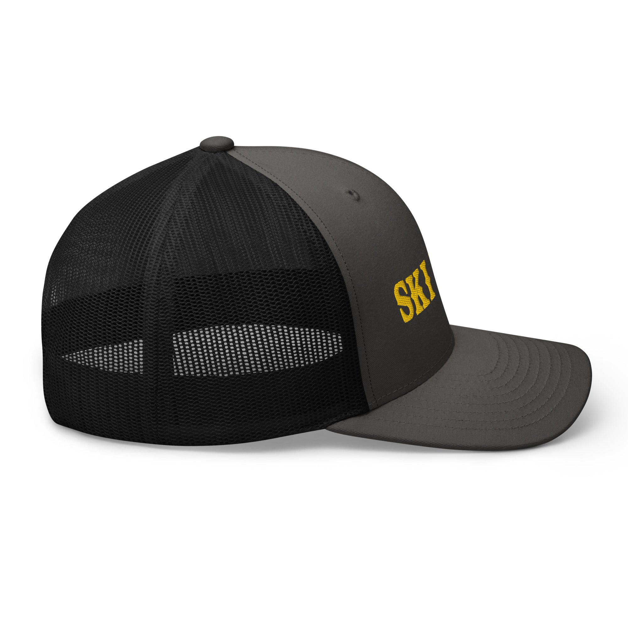 Two-Tone Retro Trucker Cap Ski Bum Gold