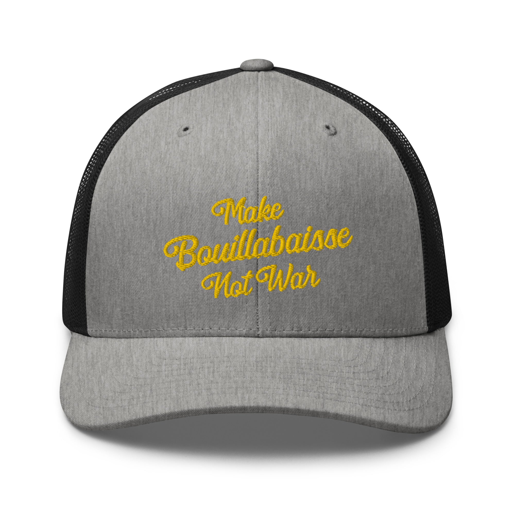 Casquette trucker rétro bicolore Make Bouillabaisse Not War