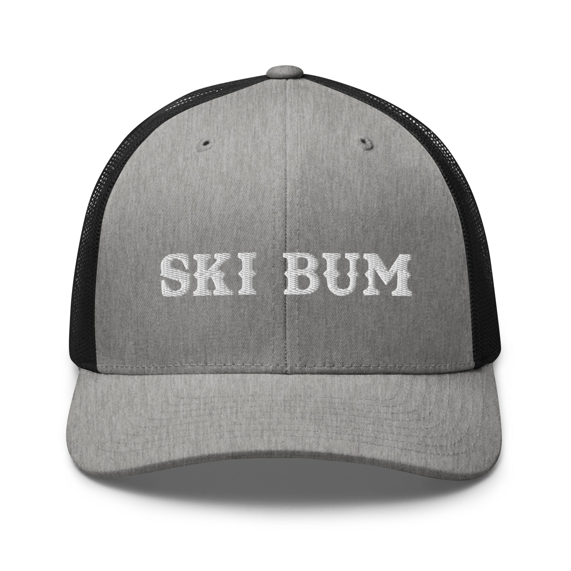 Two-Tone Retro Trucker Cap Ski Bum White