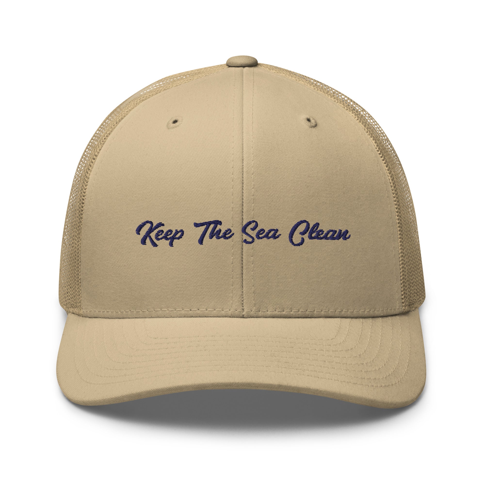 Retro Trucker Cap Keep The Sea Clean Navy