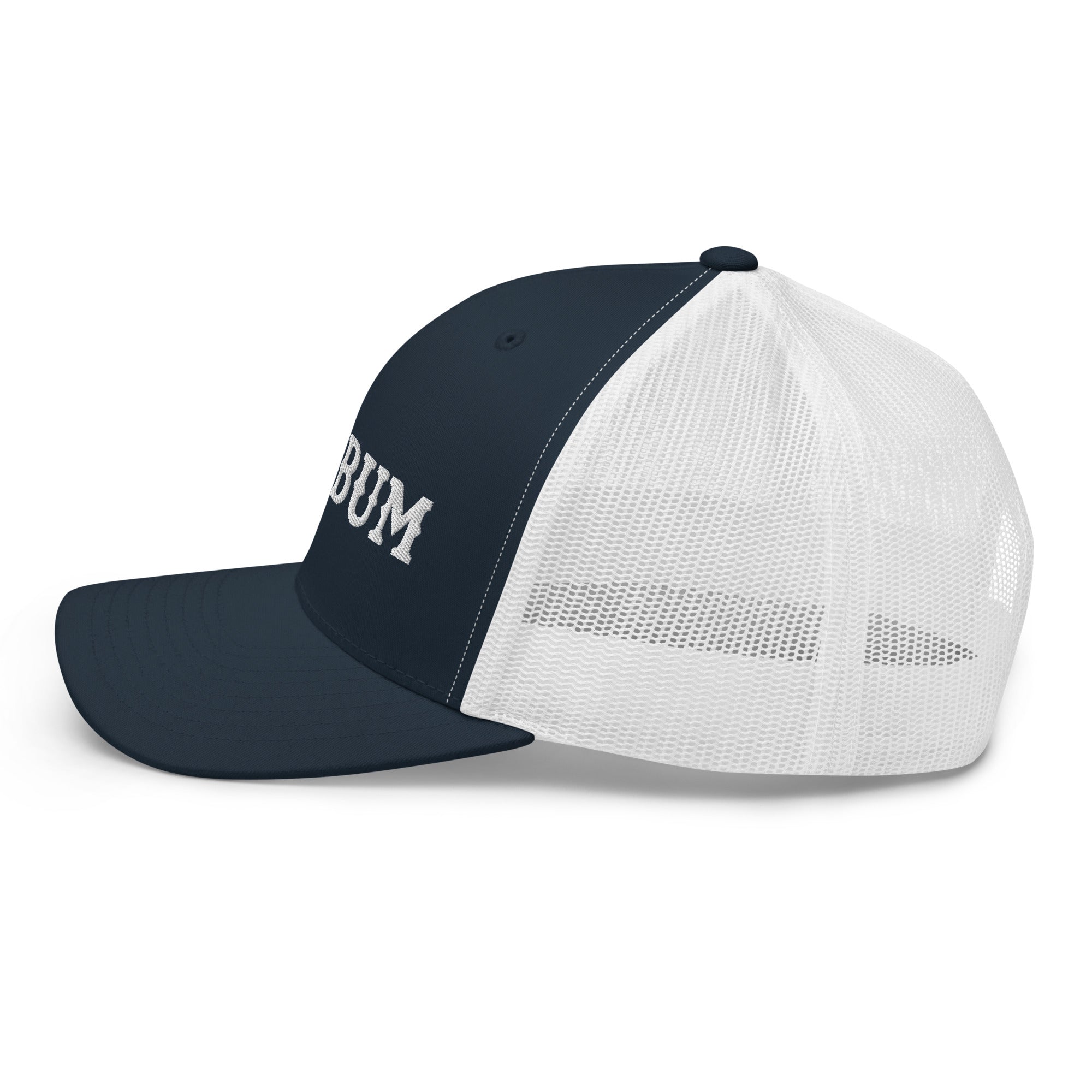 Two-Tone Retro Trucker Cap Ski Bum White