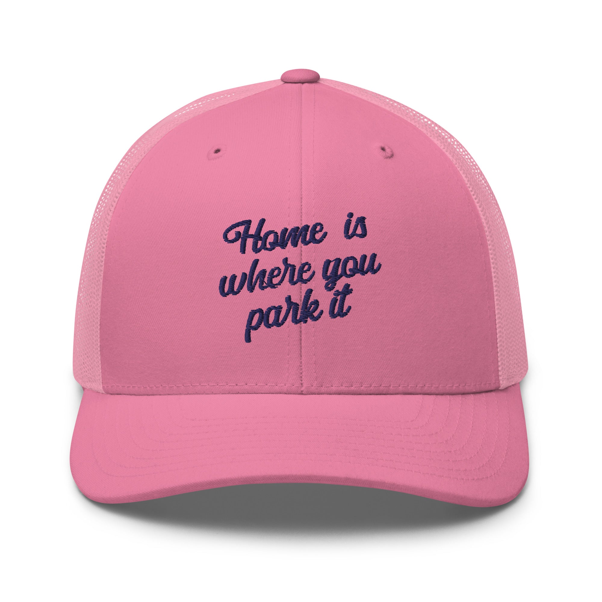 Casquette trucker rétro Home is where you park it navy