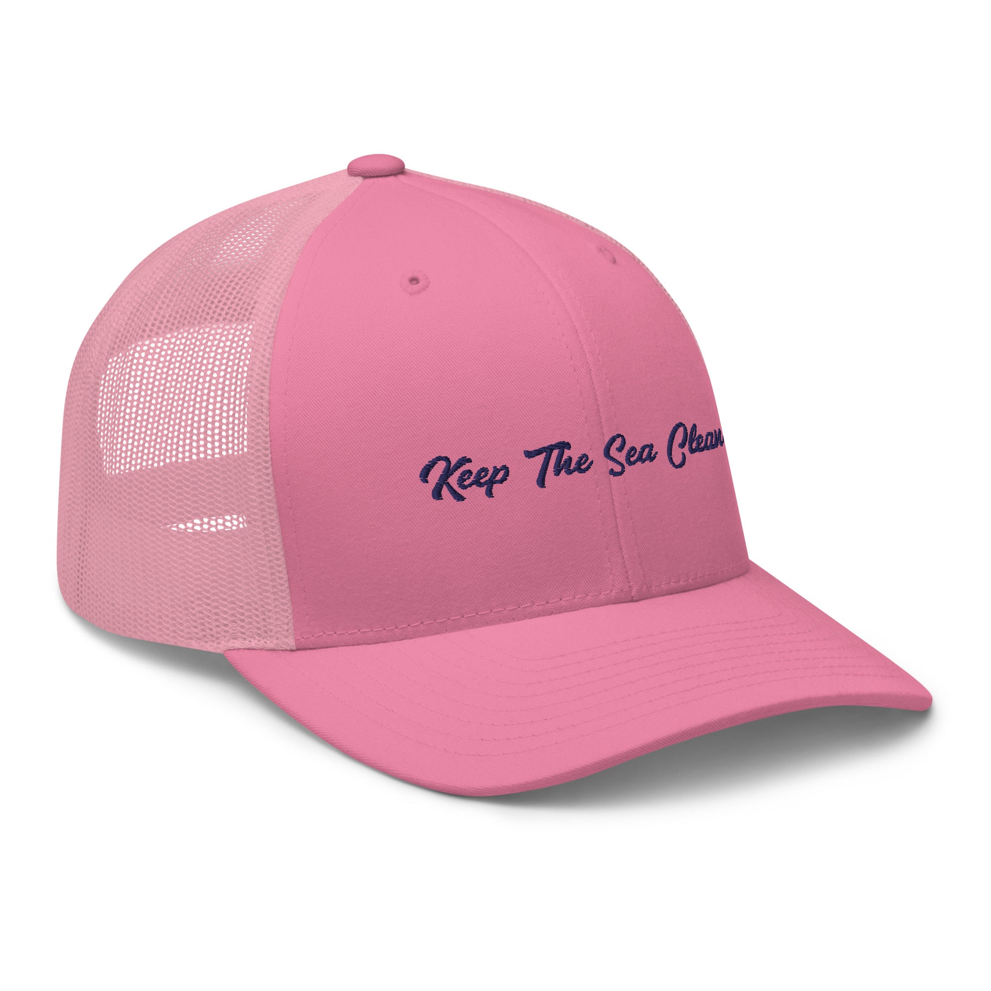 Retro Trucker Cap Keep The Sea Clean Navy