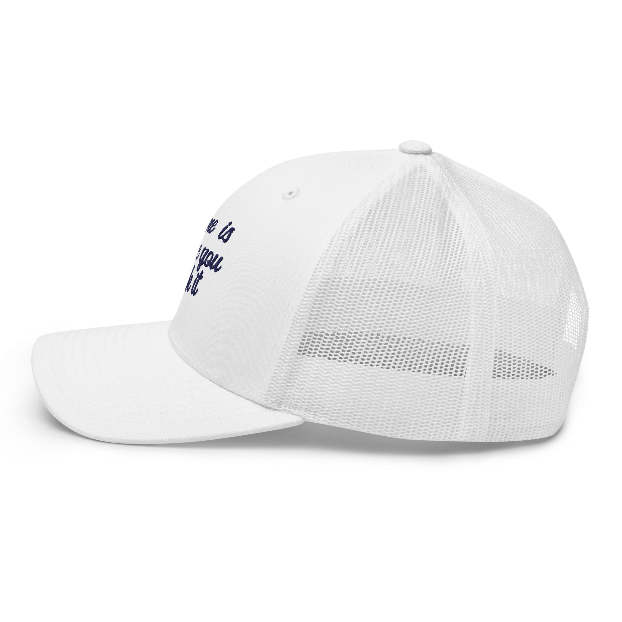 Casquette trucker rétro Home is where you park it navy