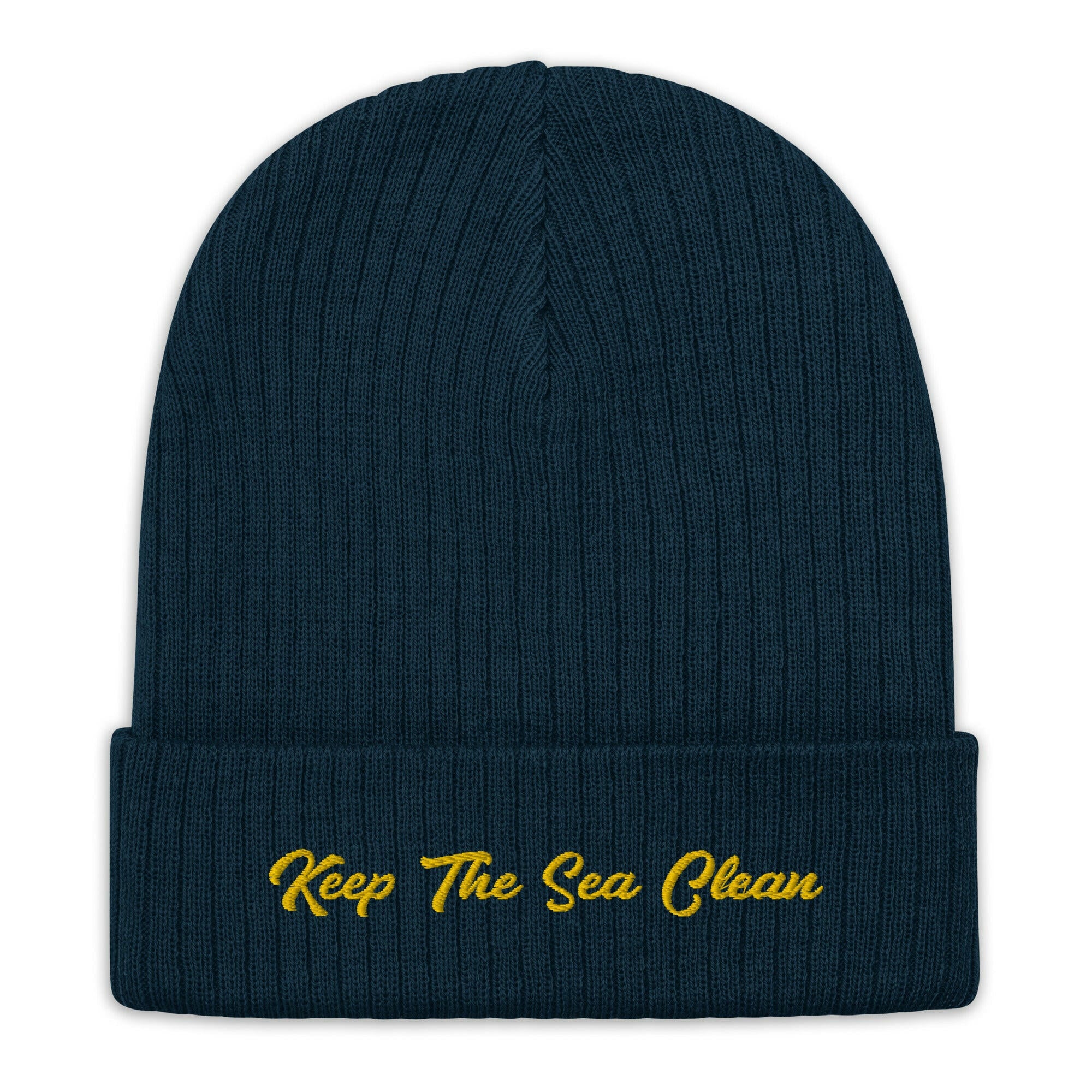 Bonnet éco-responsable en tricot côtelé Keep The Sea Clean Gold