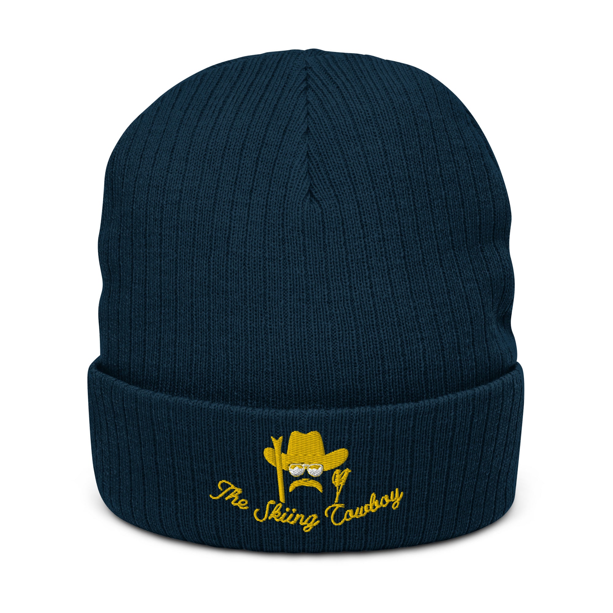 Eco ribbed knit beanie The Skiing Cowboy Gold