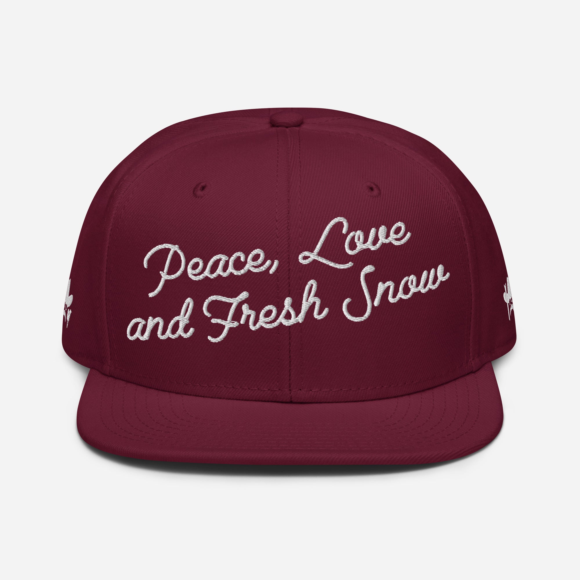 Snapback Otto Cap Peace, Love and Fresh Snow White (3 sides)