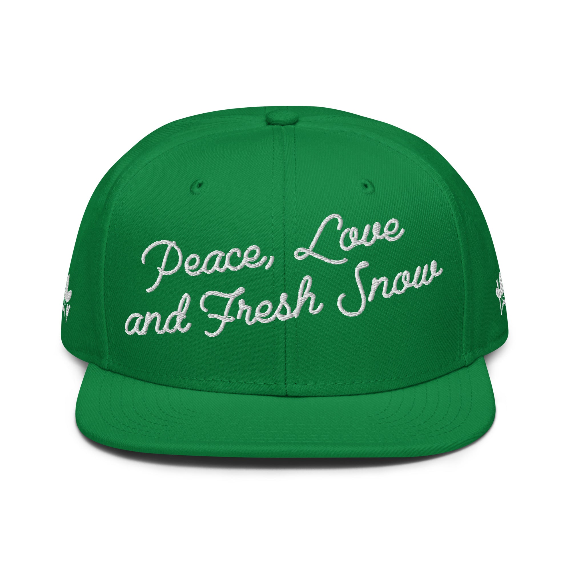 Snapback Otto Cap Peace, Love and Fresh Snow White (3 sides)