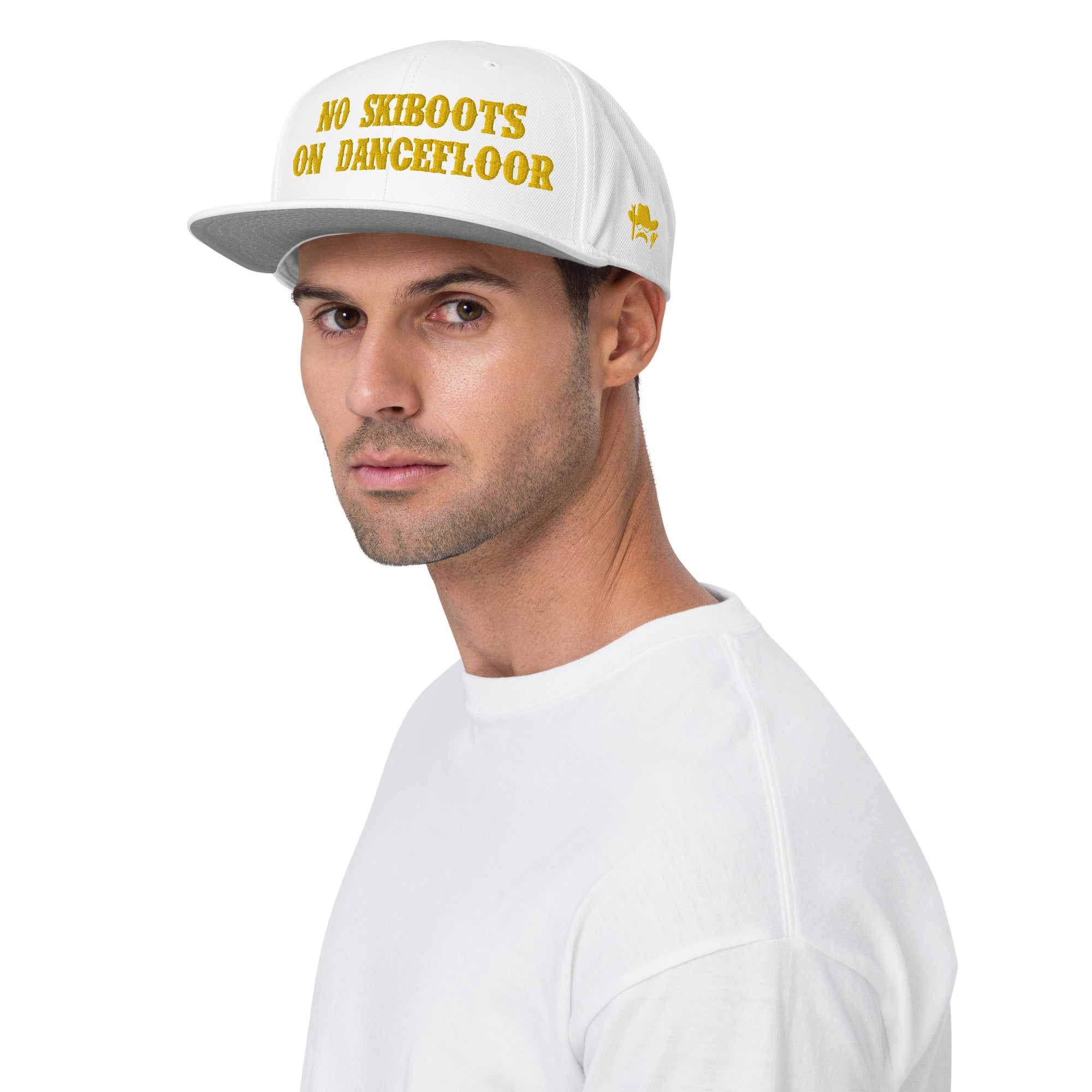 Casquette Snapback Otto Cap No Skiboots on Dancefloor Gold brodé sur 3 côtés