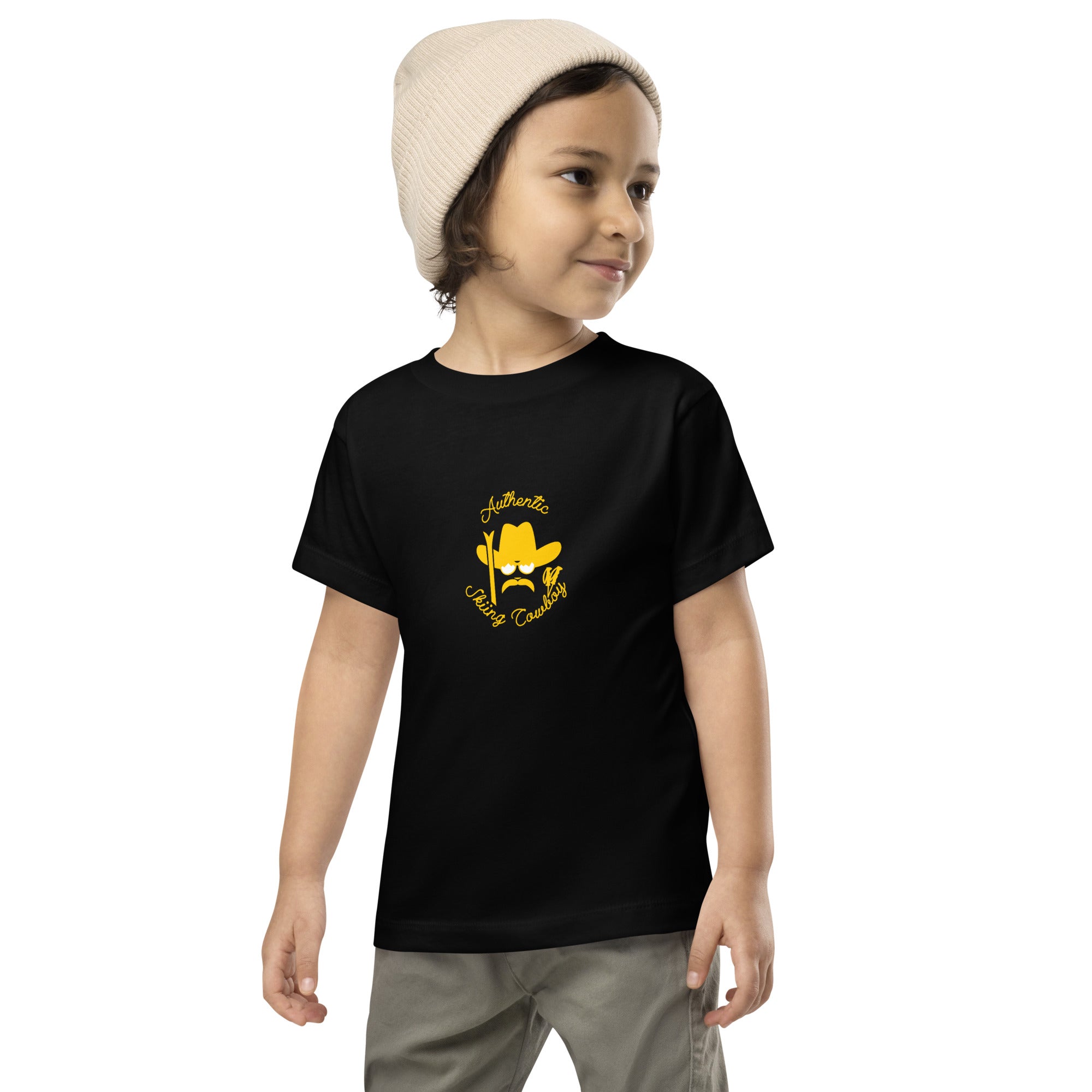 T-shirt pour enfant en bas âge Authentic Skiing Cowboy doré