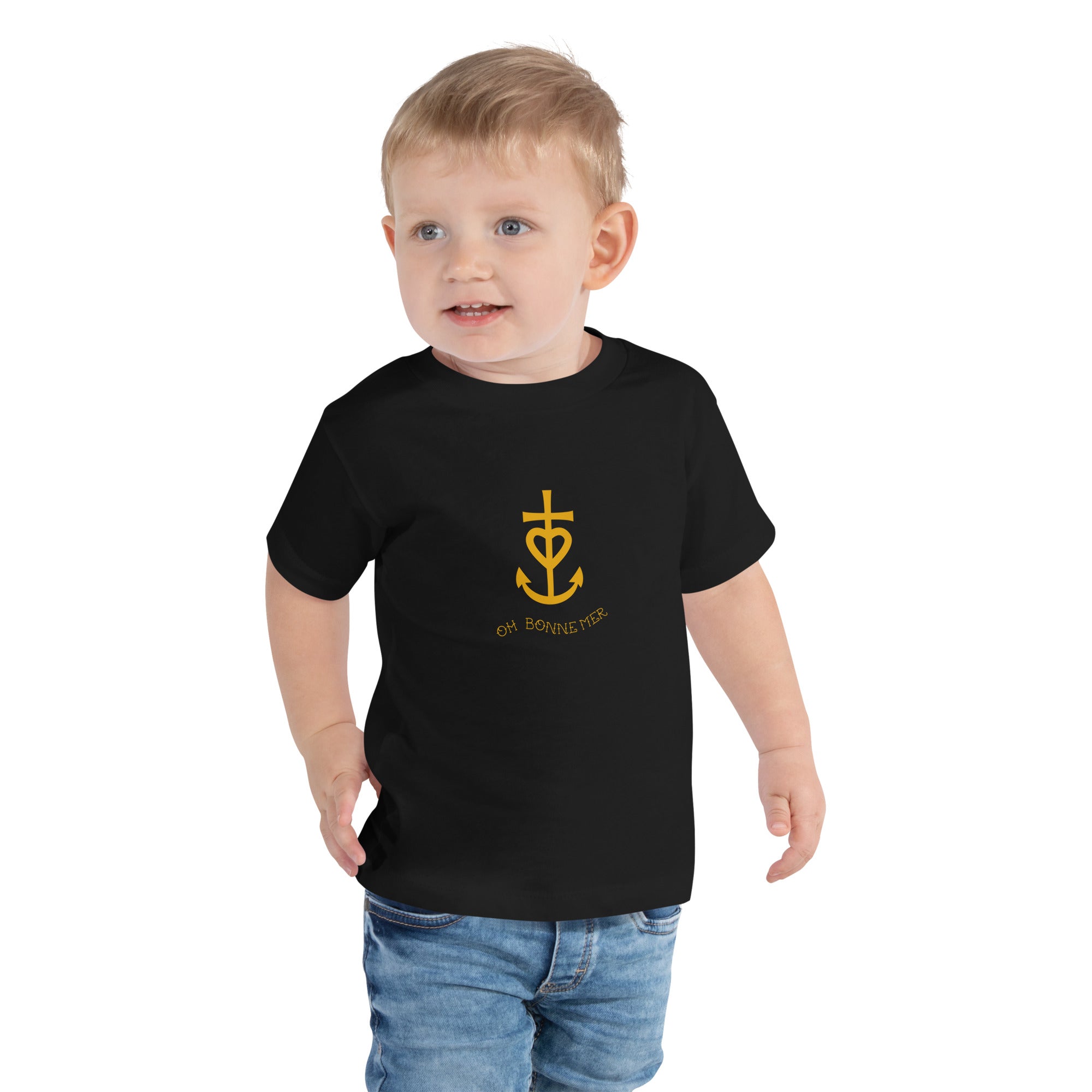 T-shirt pour enfant en bas âge Croix de Camargue dorée