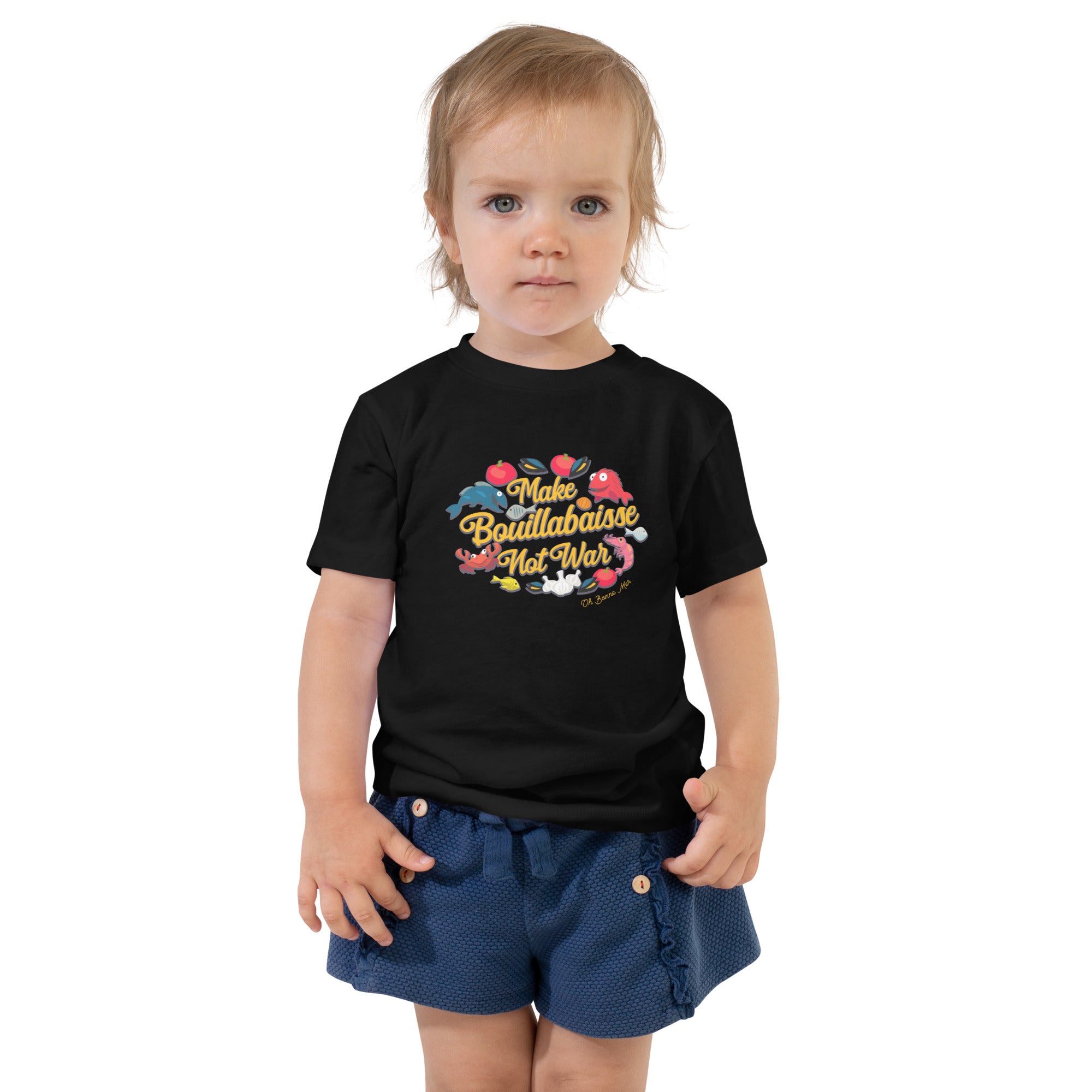 T-shirt pour enfant en bas âge Make Bouillabaisse Not War Oh Bonne Mer