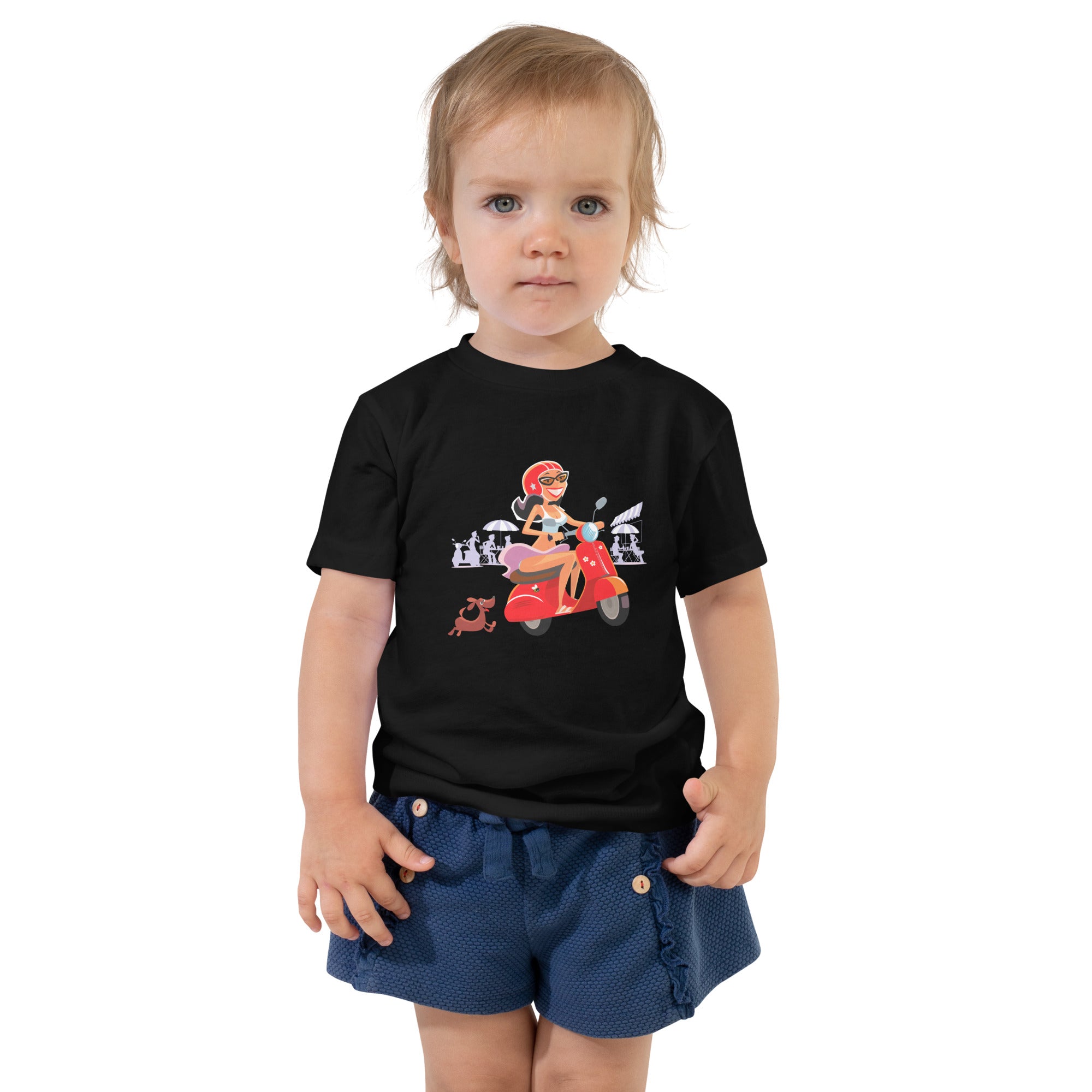 Toddler T-shirt Vespa Girl in St Tropez