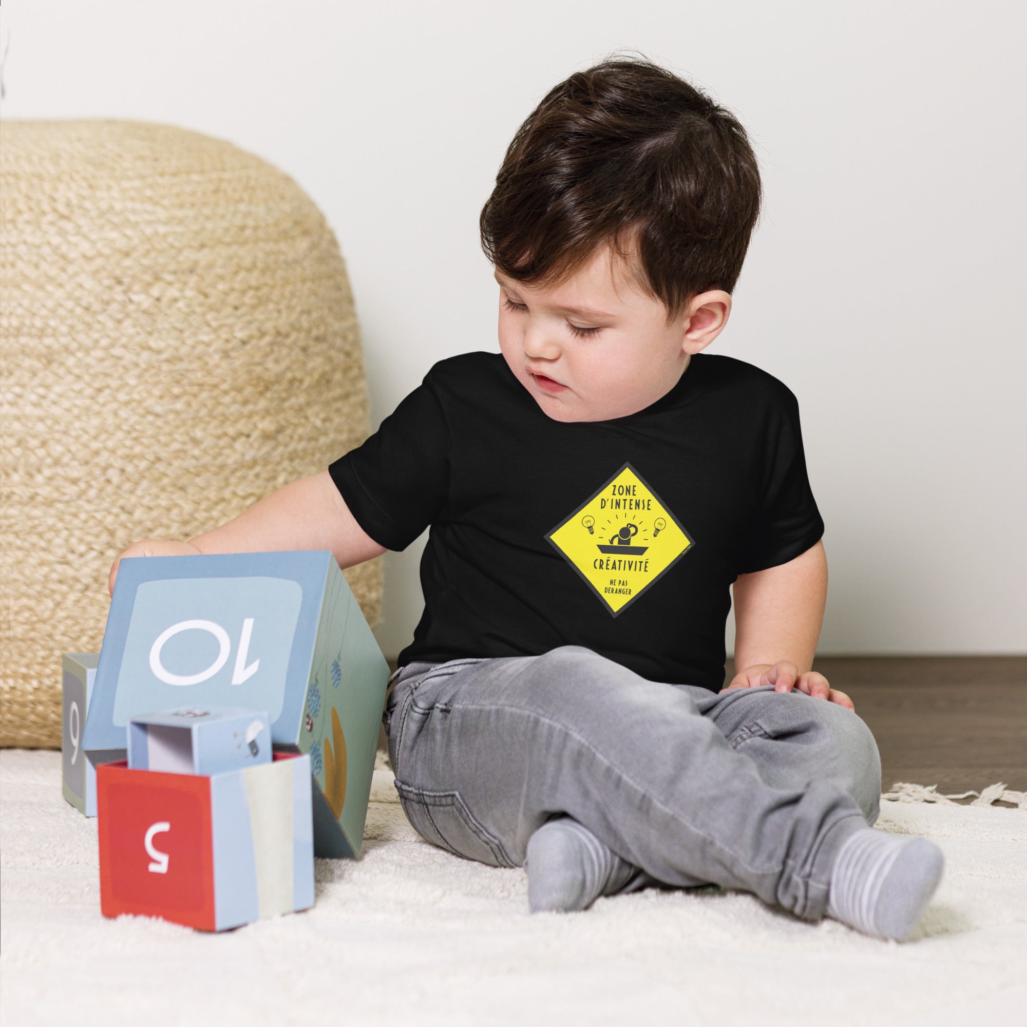 T-shirt pour enfant en bas âge Zone d'intense créativité, Ne pas déranger