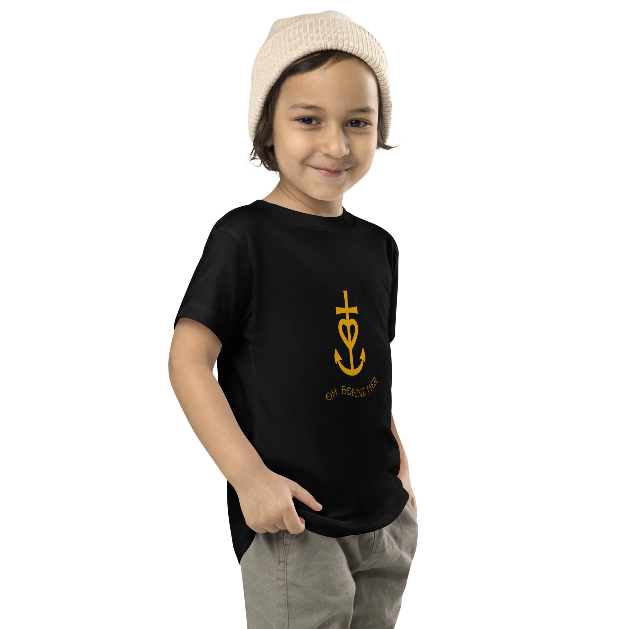 T-shirt pour enfant en bas âge Croix de Camargue dorée