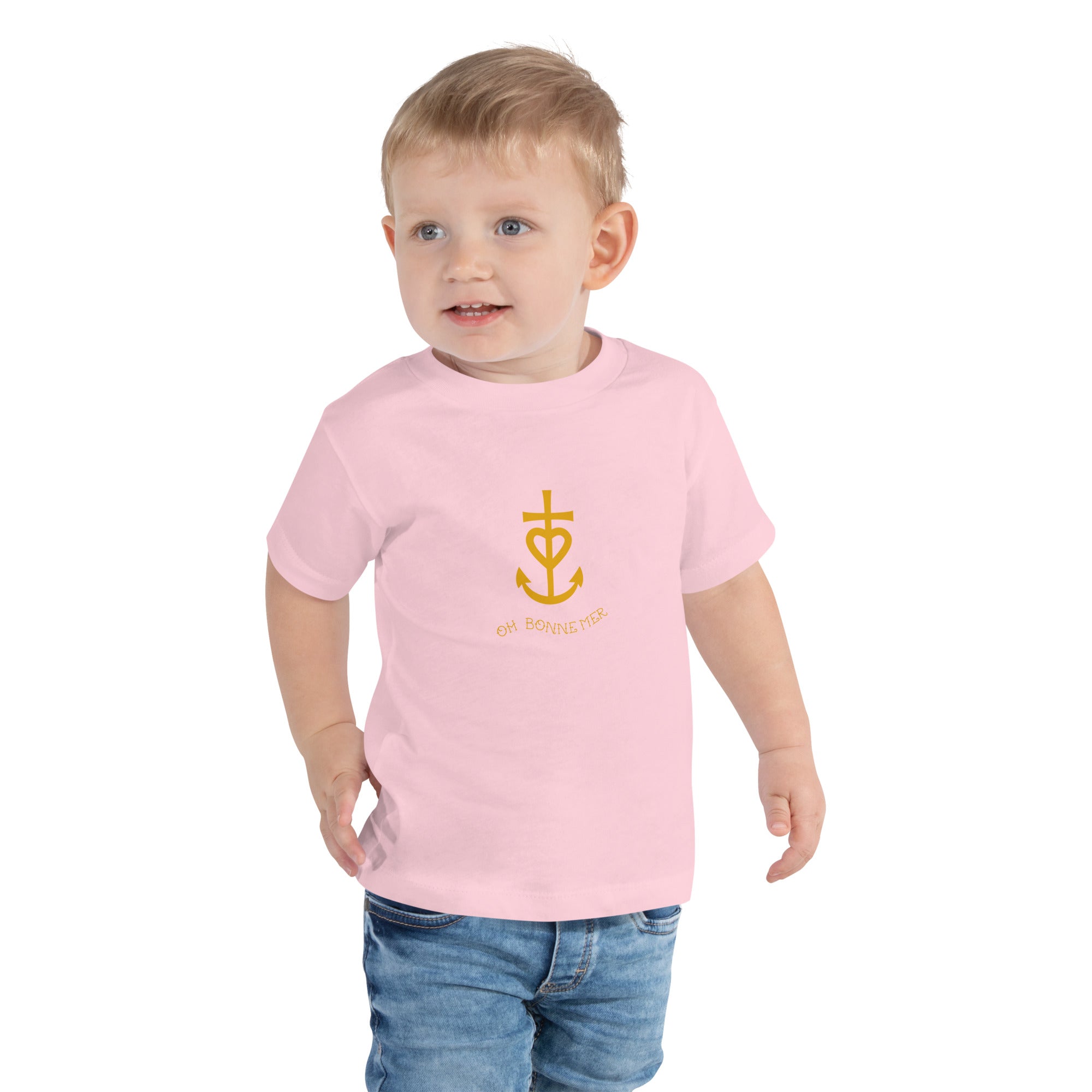 T-shirt pour enfant en bas âge Croix de Camargue dorée