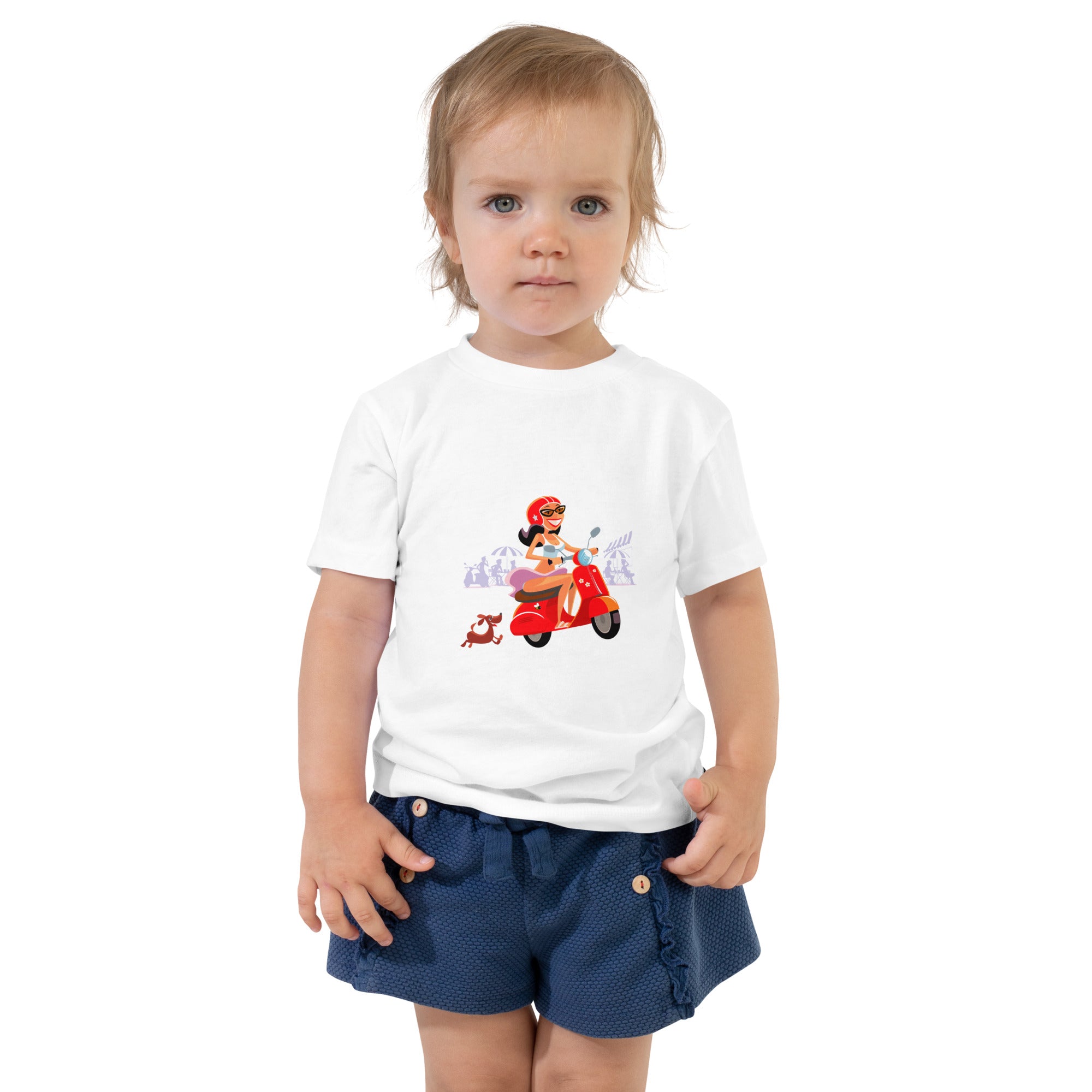 T-shirt pour enfant en bas âge Vespa Girl in St Tropez