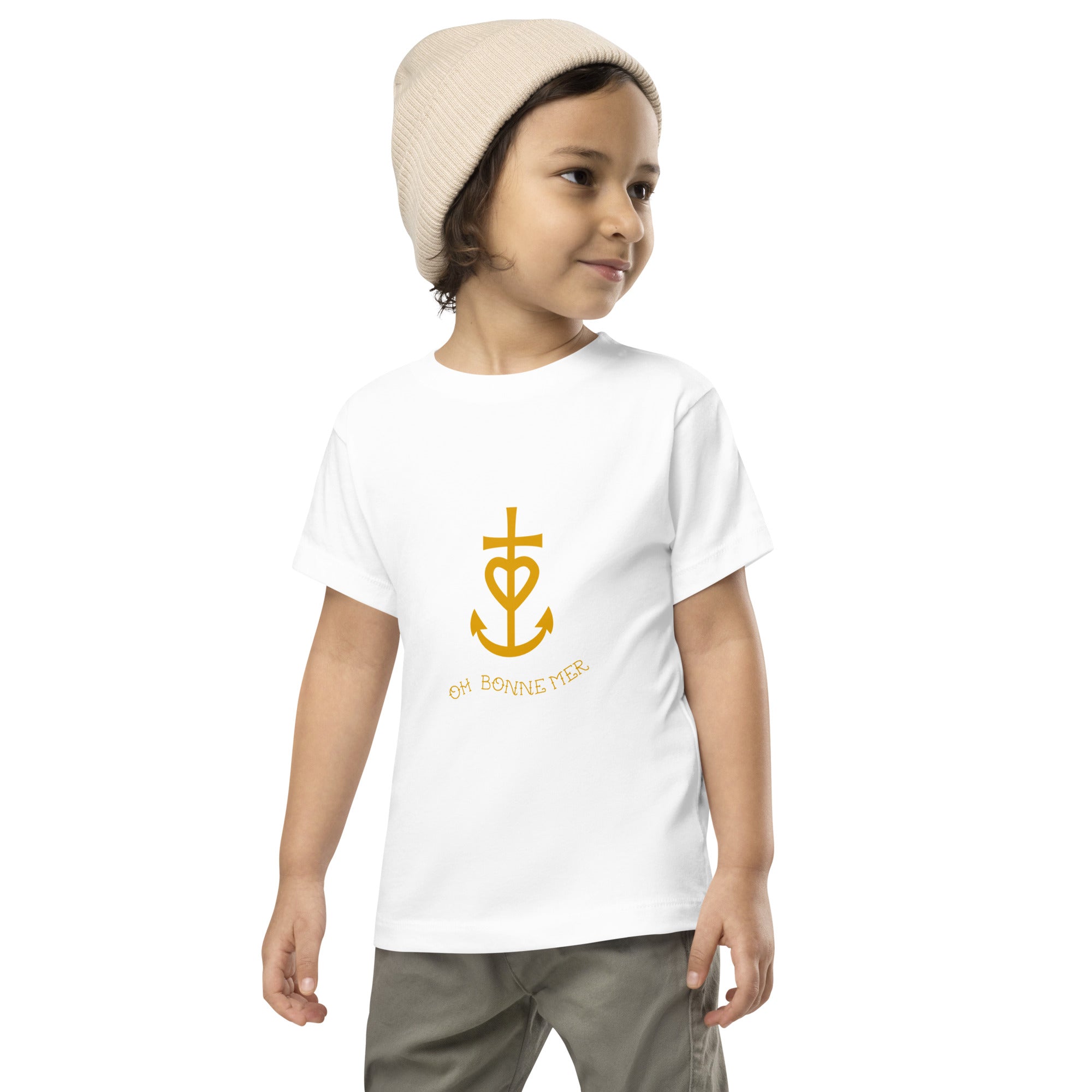 T-shirt pour enfant en bas âge Croix de Camargue dorée