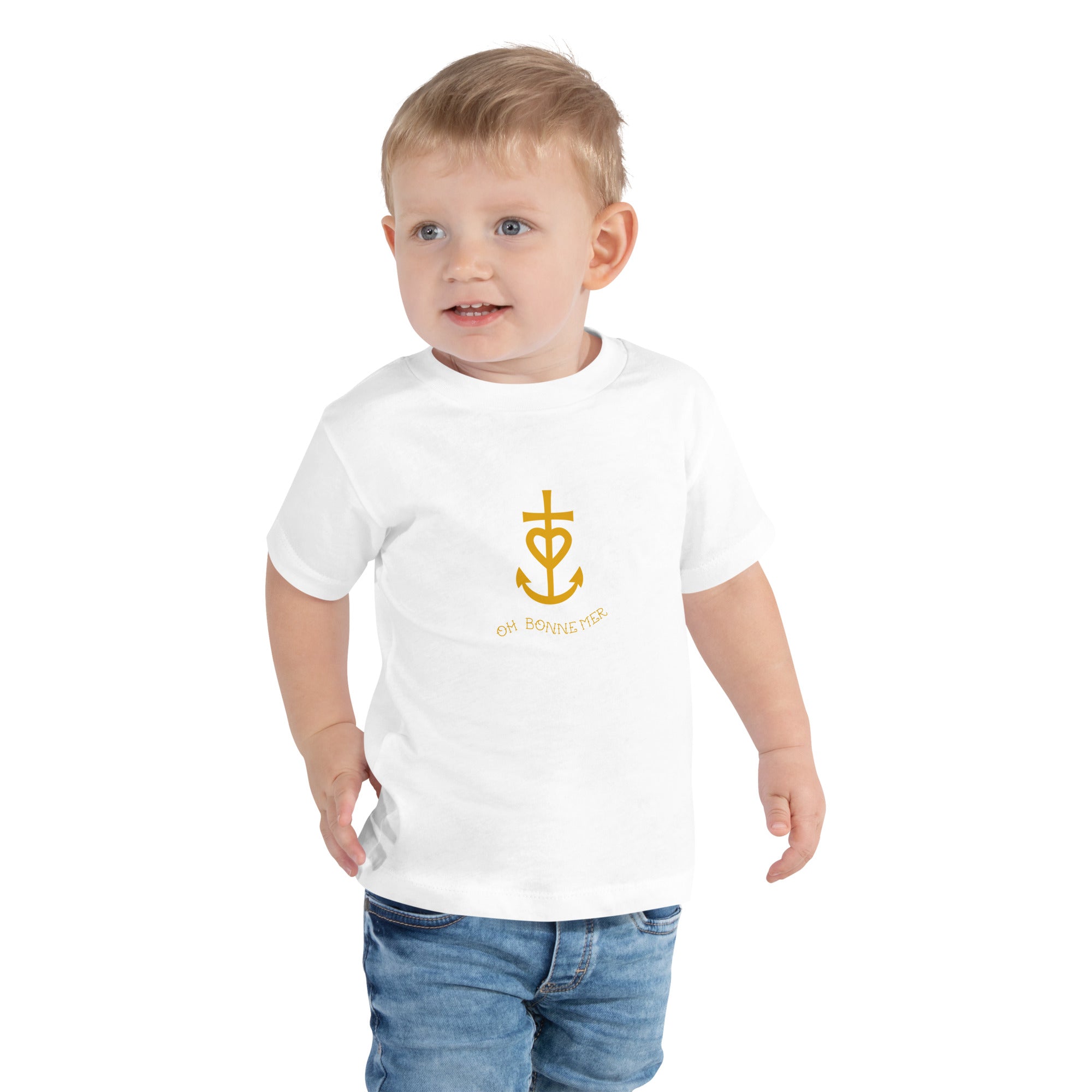 T-shirt pour enfant en bas âge Croix de Camargue dorée