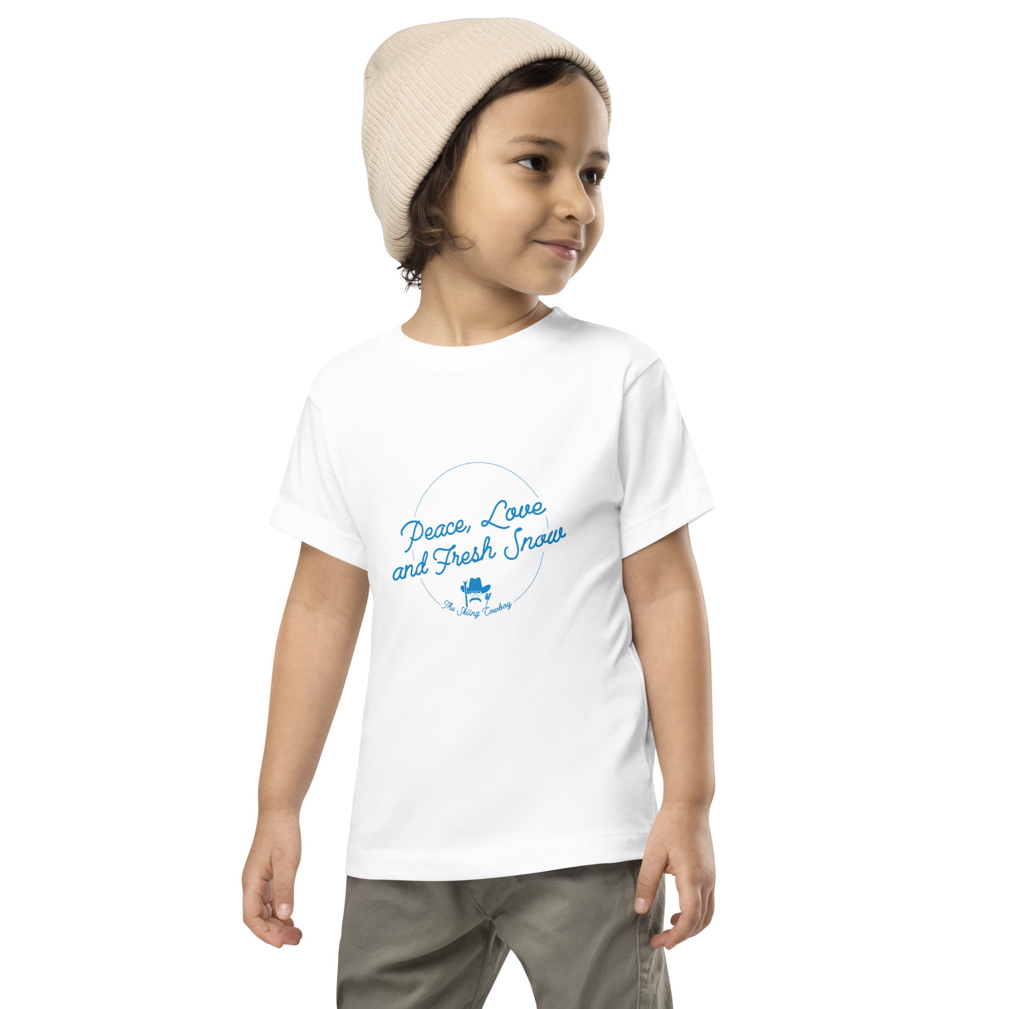 T-shirt pour enfant en bas âge Peace, Love and Fresh Snow