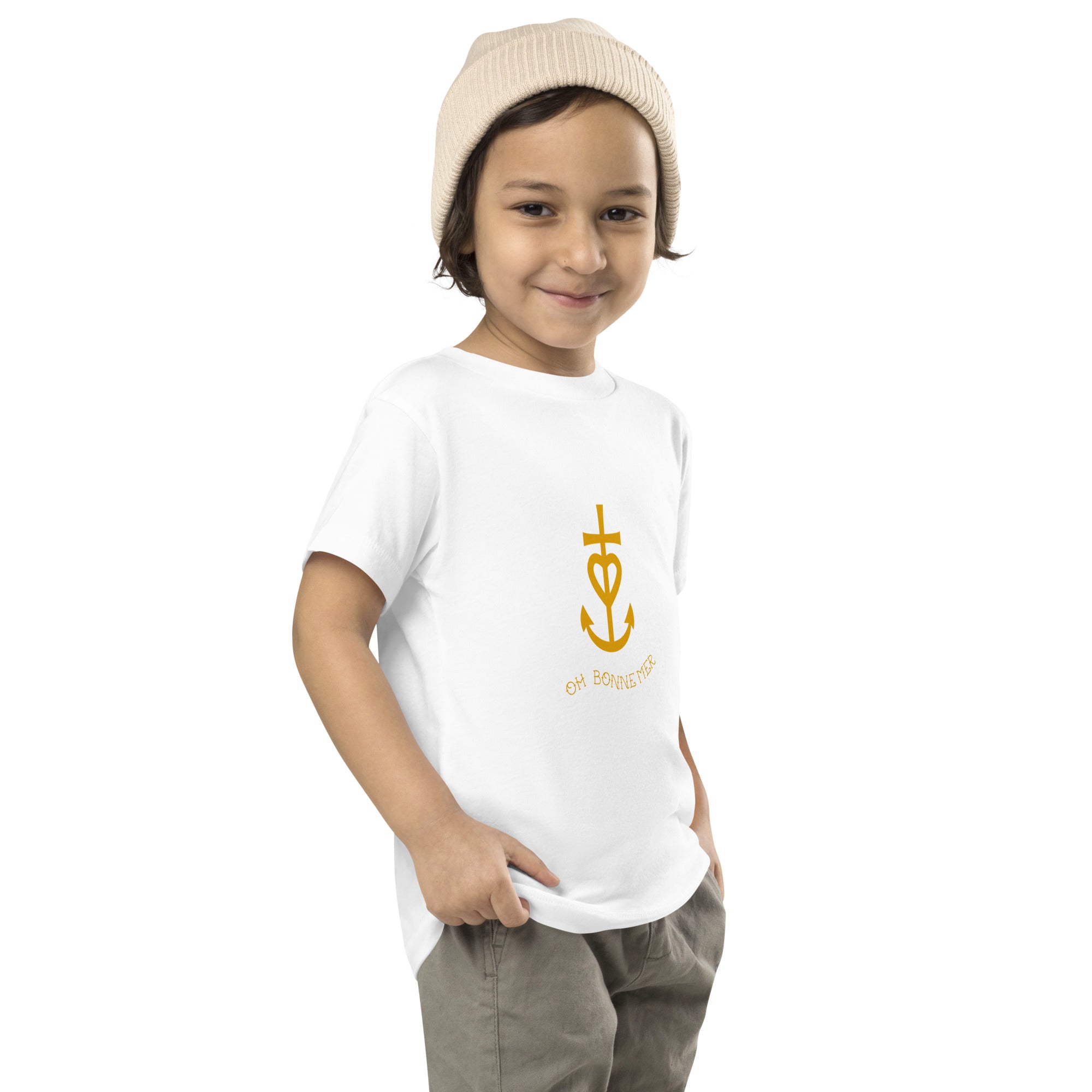 T-shirt pour enfant en bas âge Croix de Camargue dorée