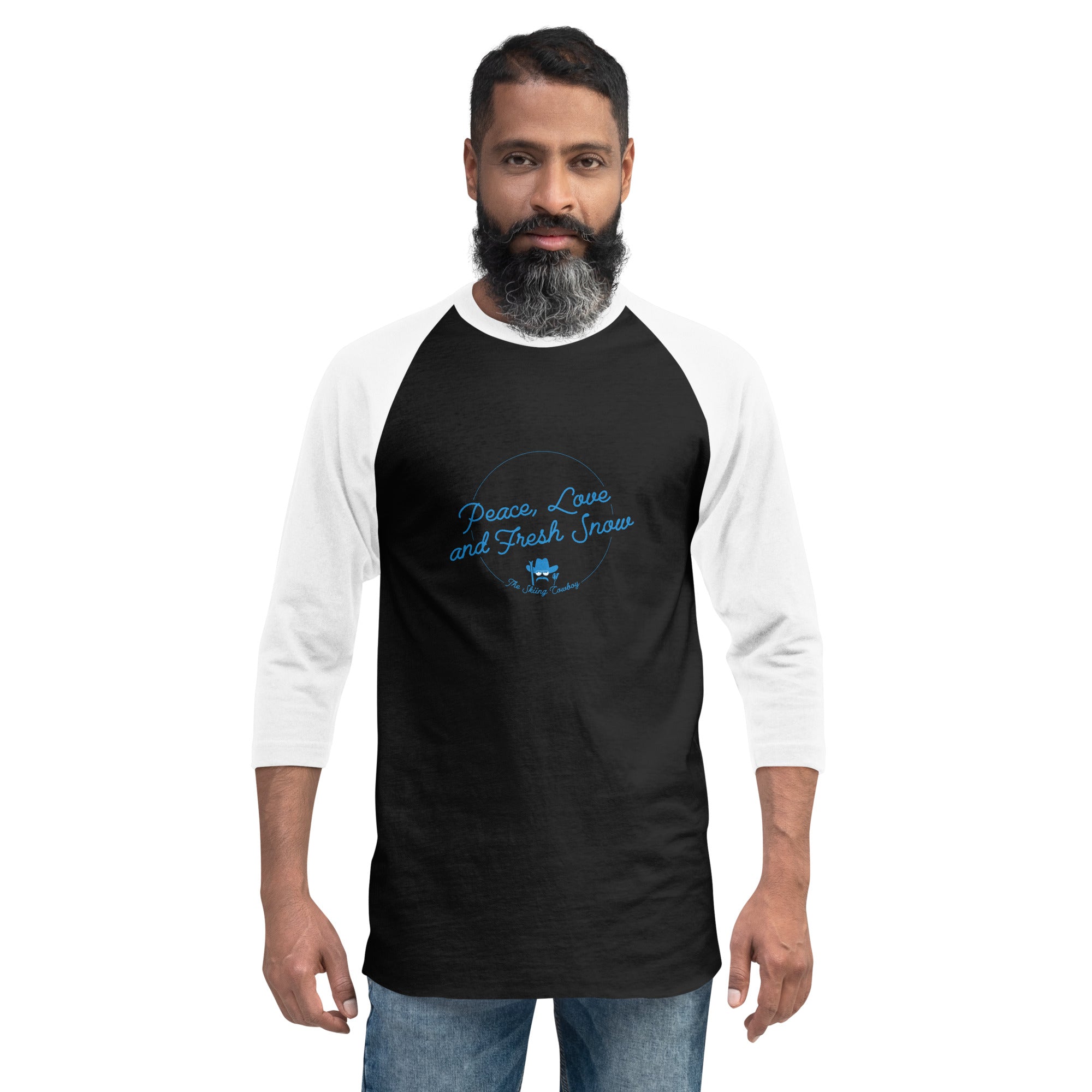 3/4 sleeve raglan t-shirt Peace, Love and Fresh Snow