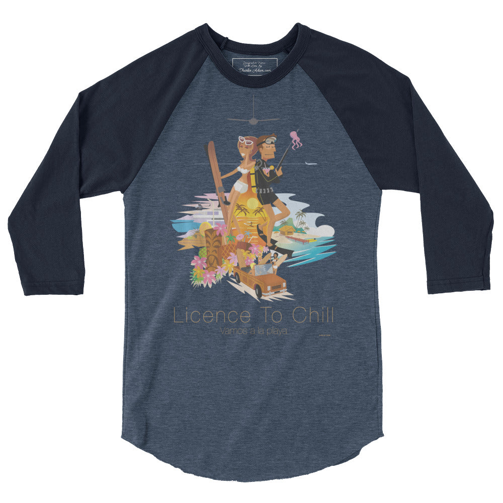 T-shirt à manches Raglan 3/4 License to Chill Vamos a la Playa