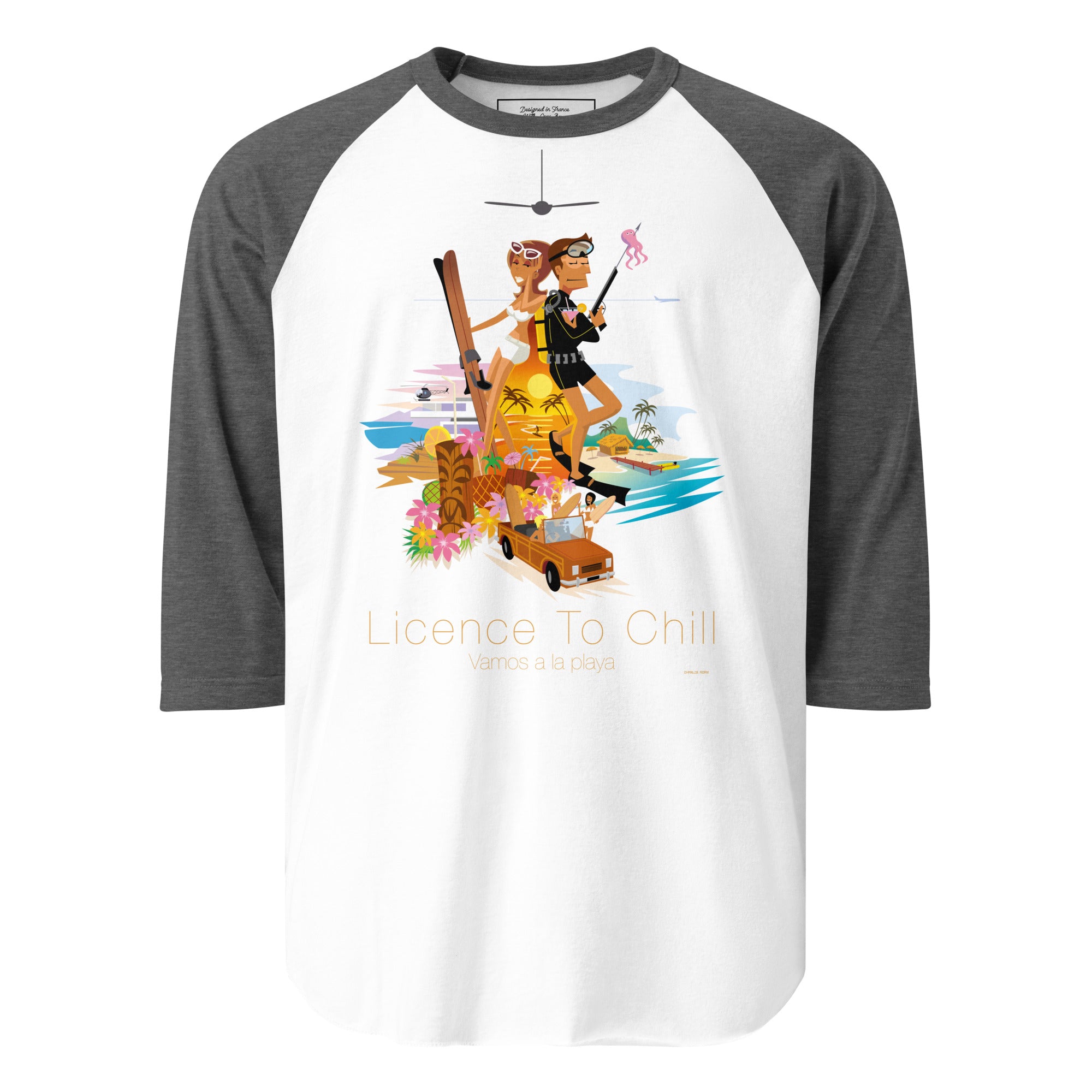 T-shirt à manches Raglan 3/4 License to Chill Vamos a la Playa