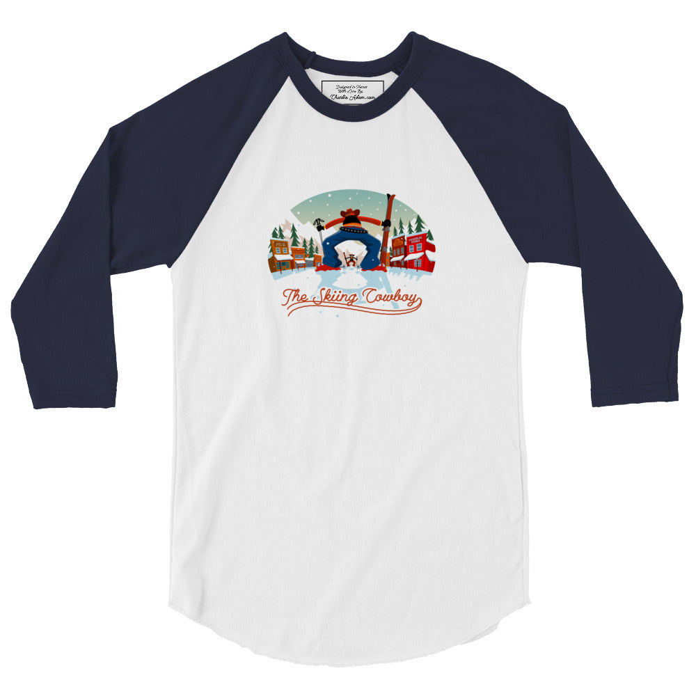 3/4 sleeve raglan t-shirt Ski Fight at OK Corral