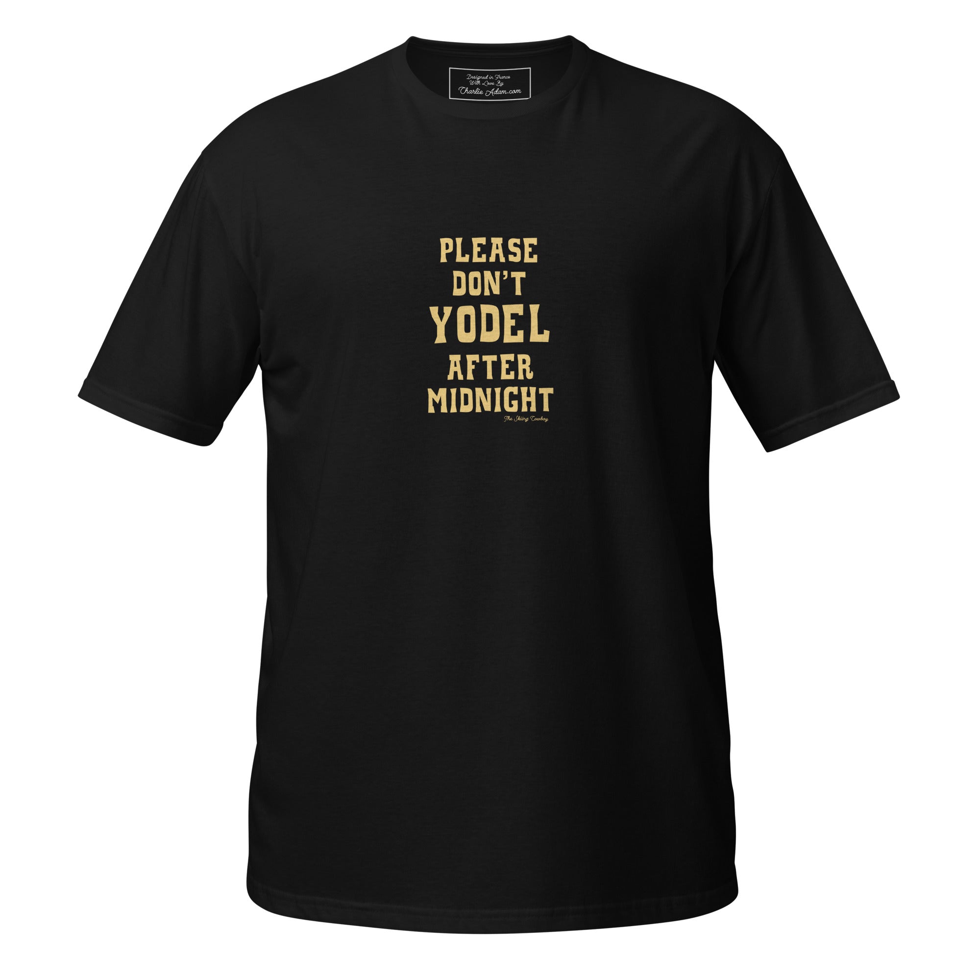 T-shirt softstyle en coton Don't Yodel After Midnight sur fond sombre