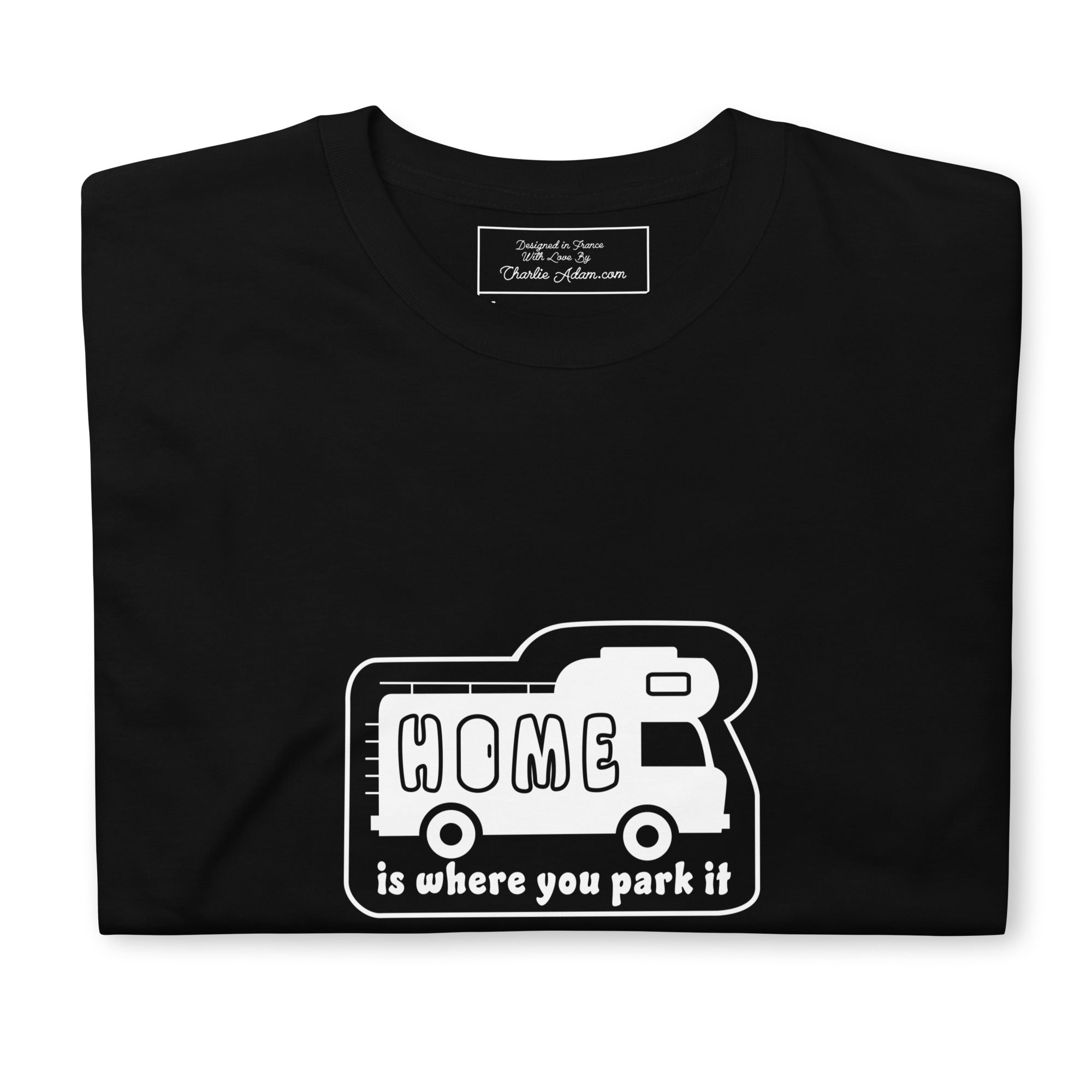 T-shirt softstyle en coton White Camper Van Home is where you park it